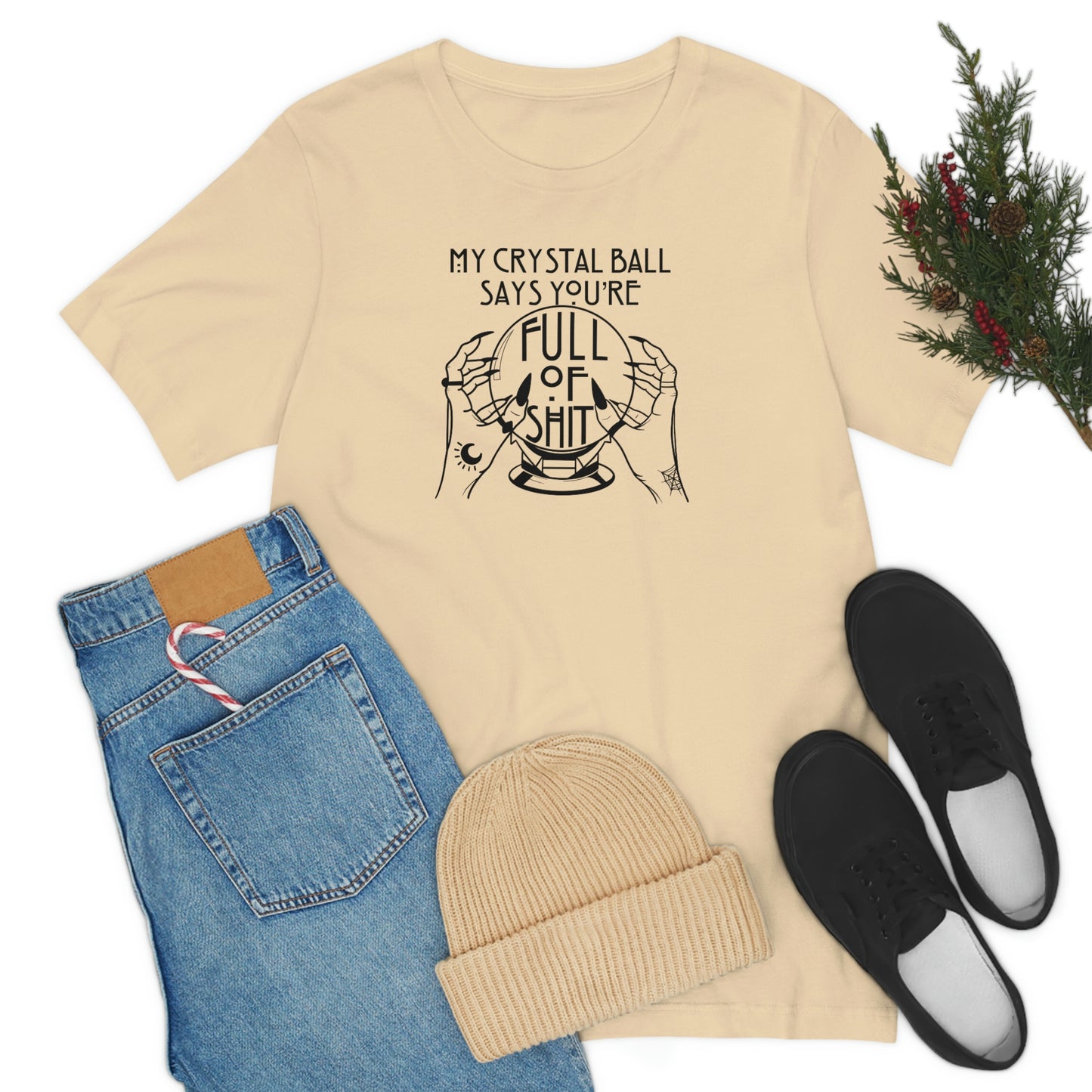 My Crystal Ball Black Font Unisex Jersey Short Sleeve Tee