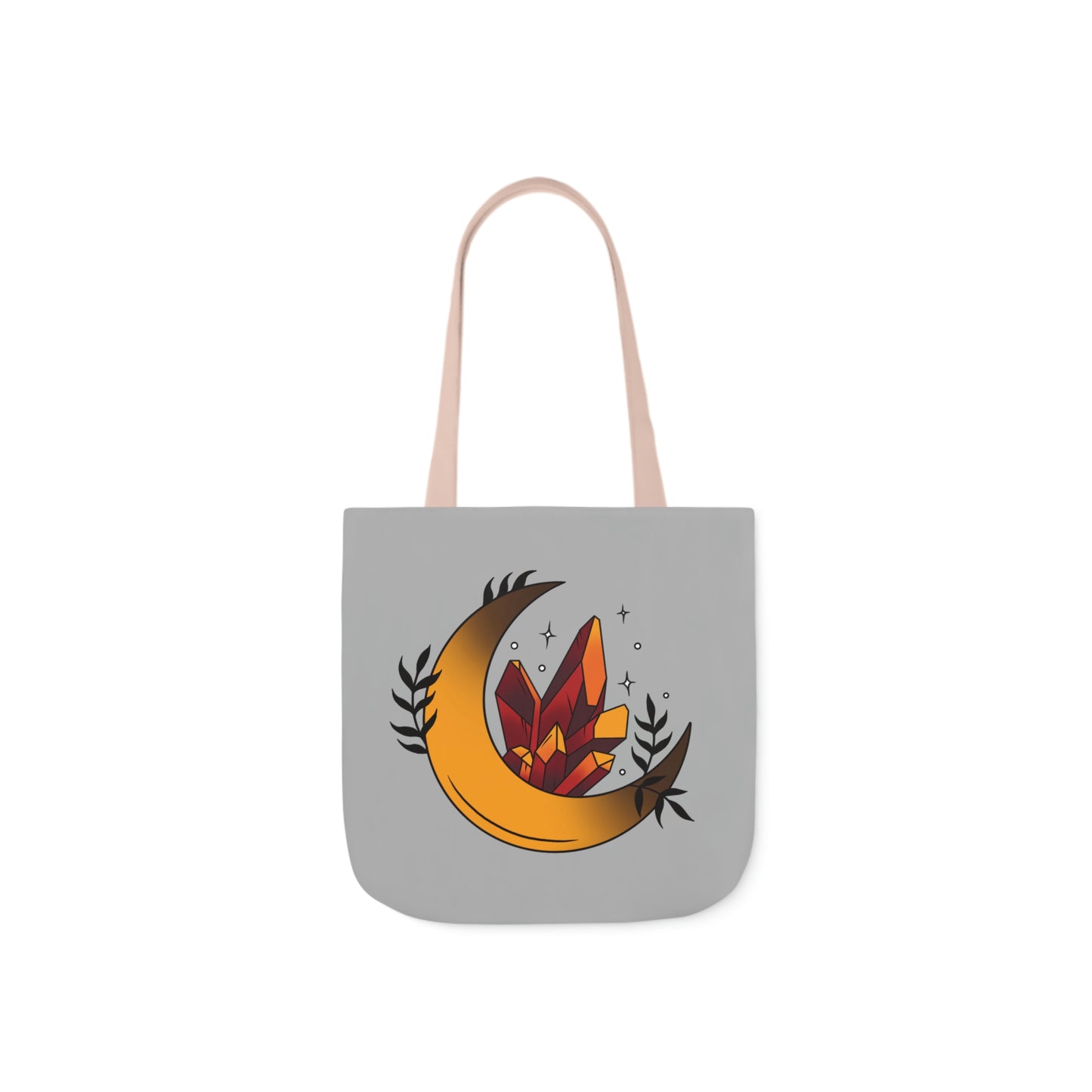 Moon and Orange Crystal AOP Polyester Canvas Tote Bag