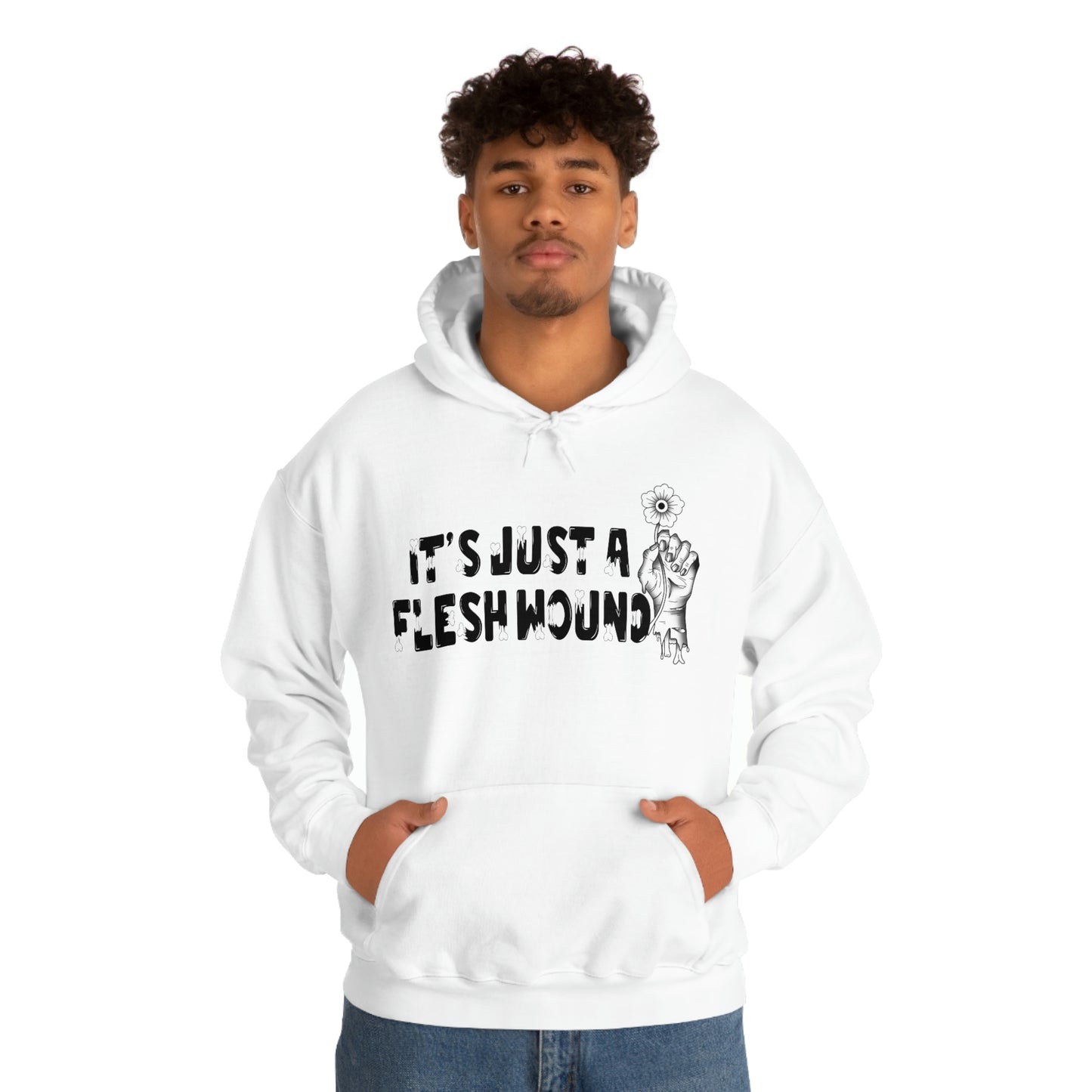 It's Just A Flesh Wound Unisex Heavy Blend™ Hooded Sweatshirt