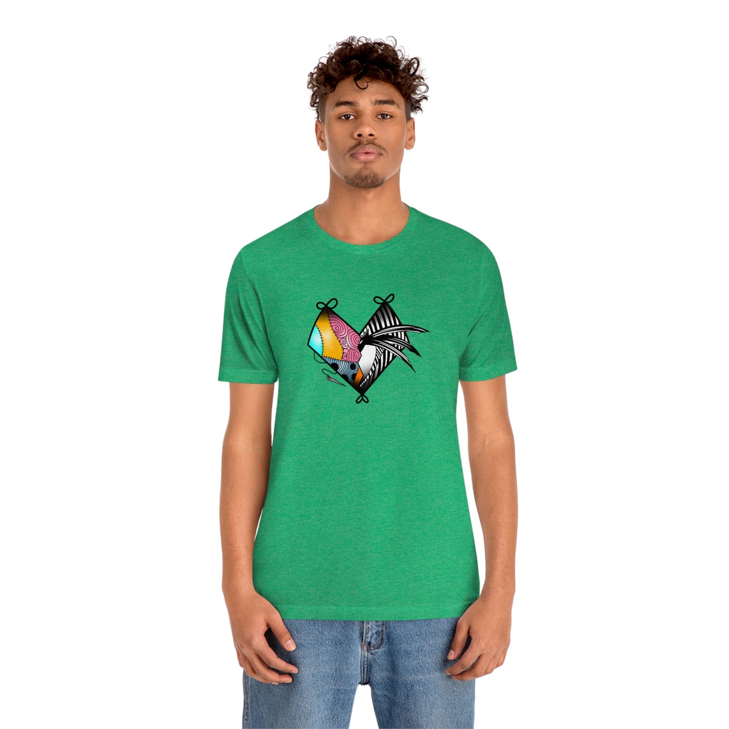 Jack and Sally Heart Unisex Jersey Short Sleeve Tee