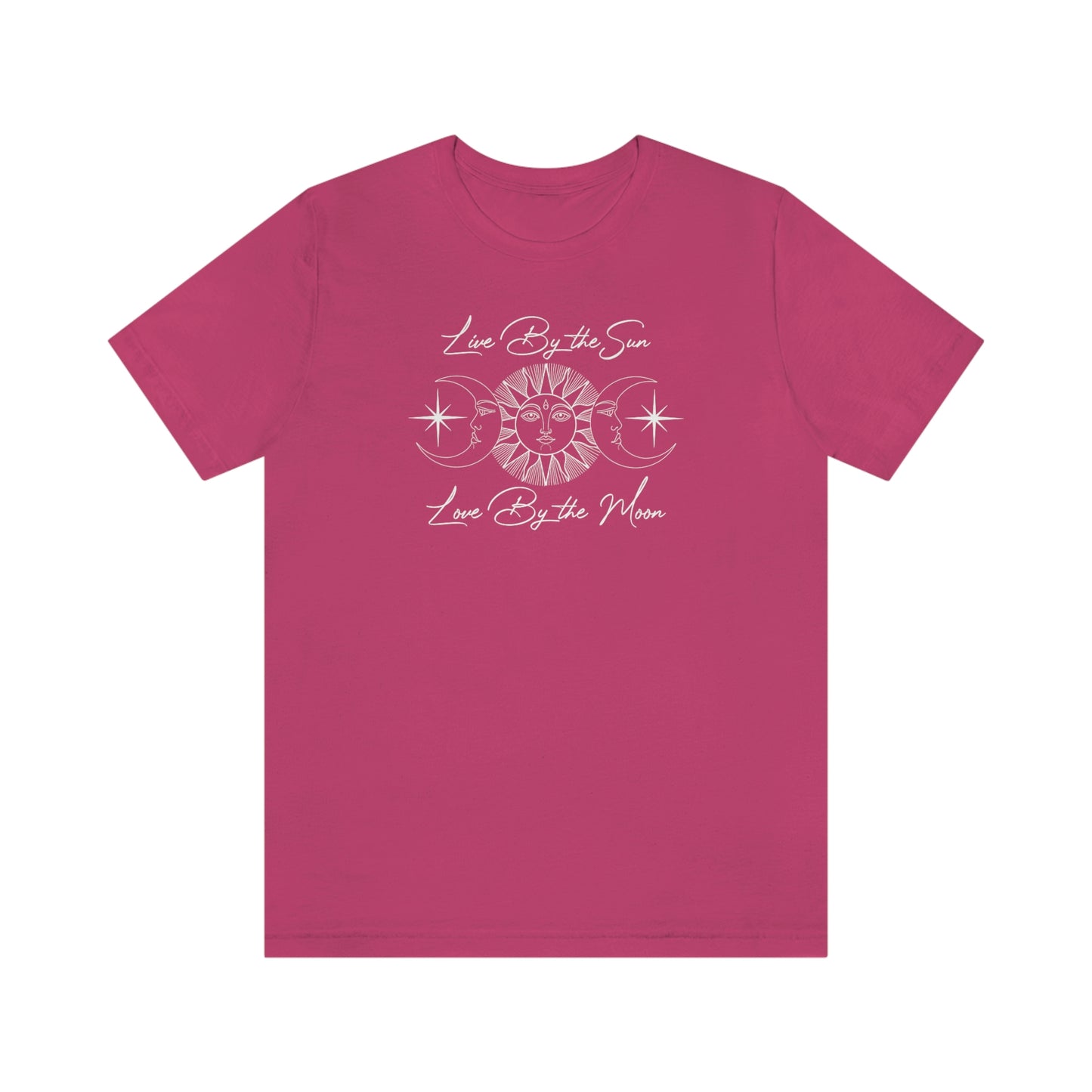 Live by The Sun White Font Unisex Jersey Short Sleeve Tee