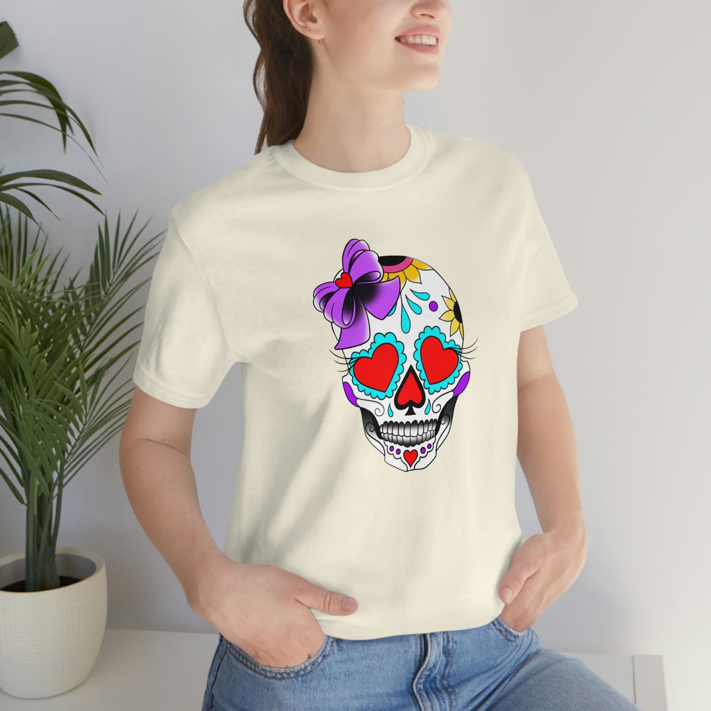 Lady Day of the Dead Unisex Jersey Short Sleeve Tee