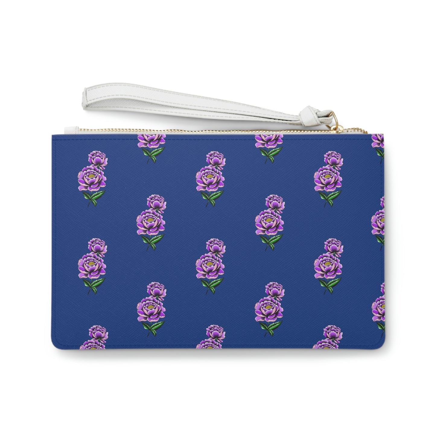 Flower, Blue Clutch Bag