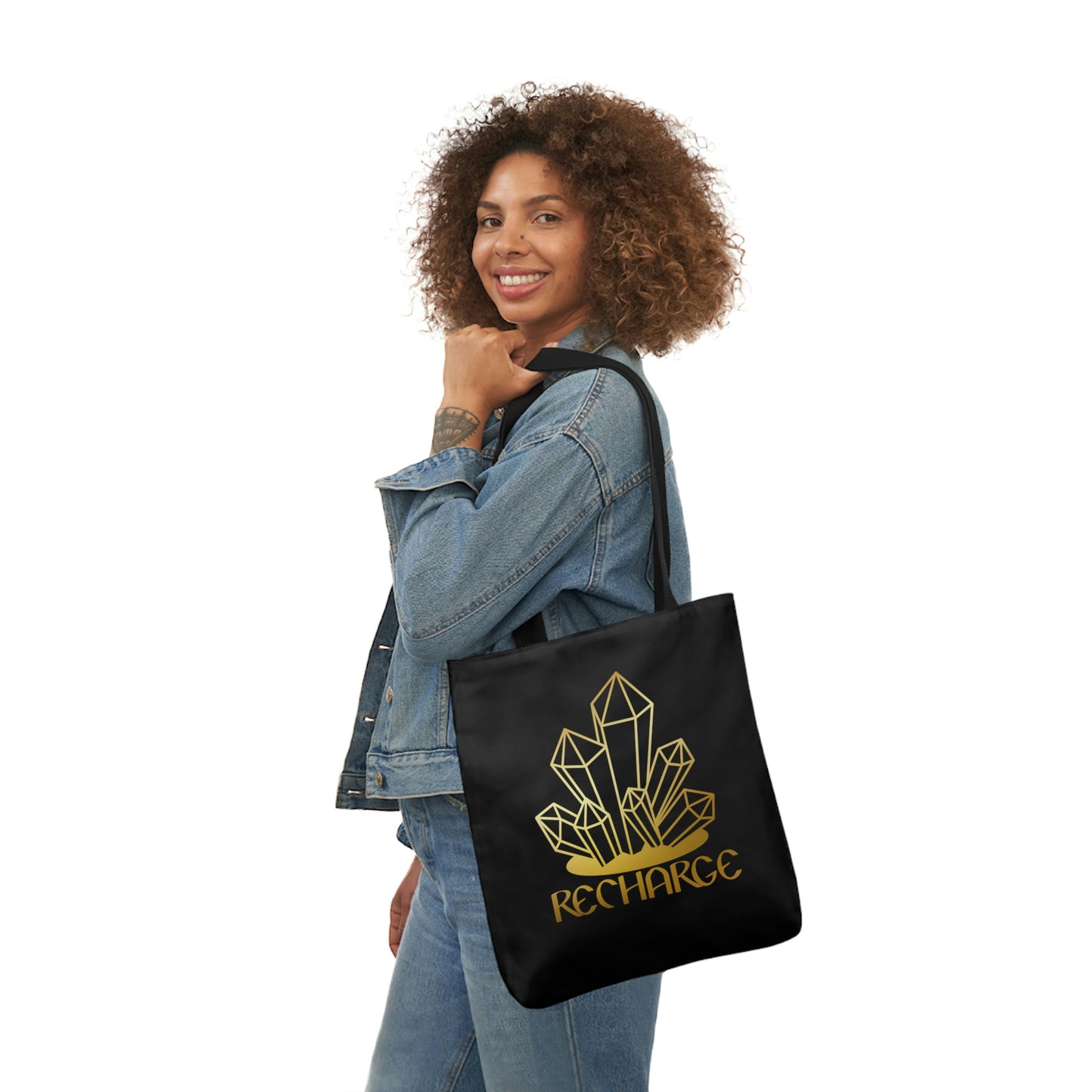 Recharge AOP Polyester Canvas Tote Bag