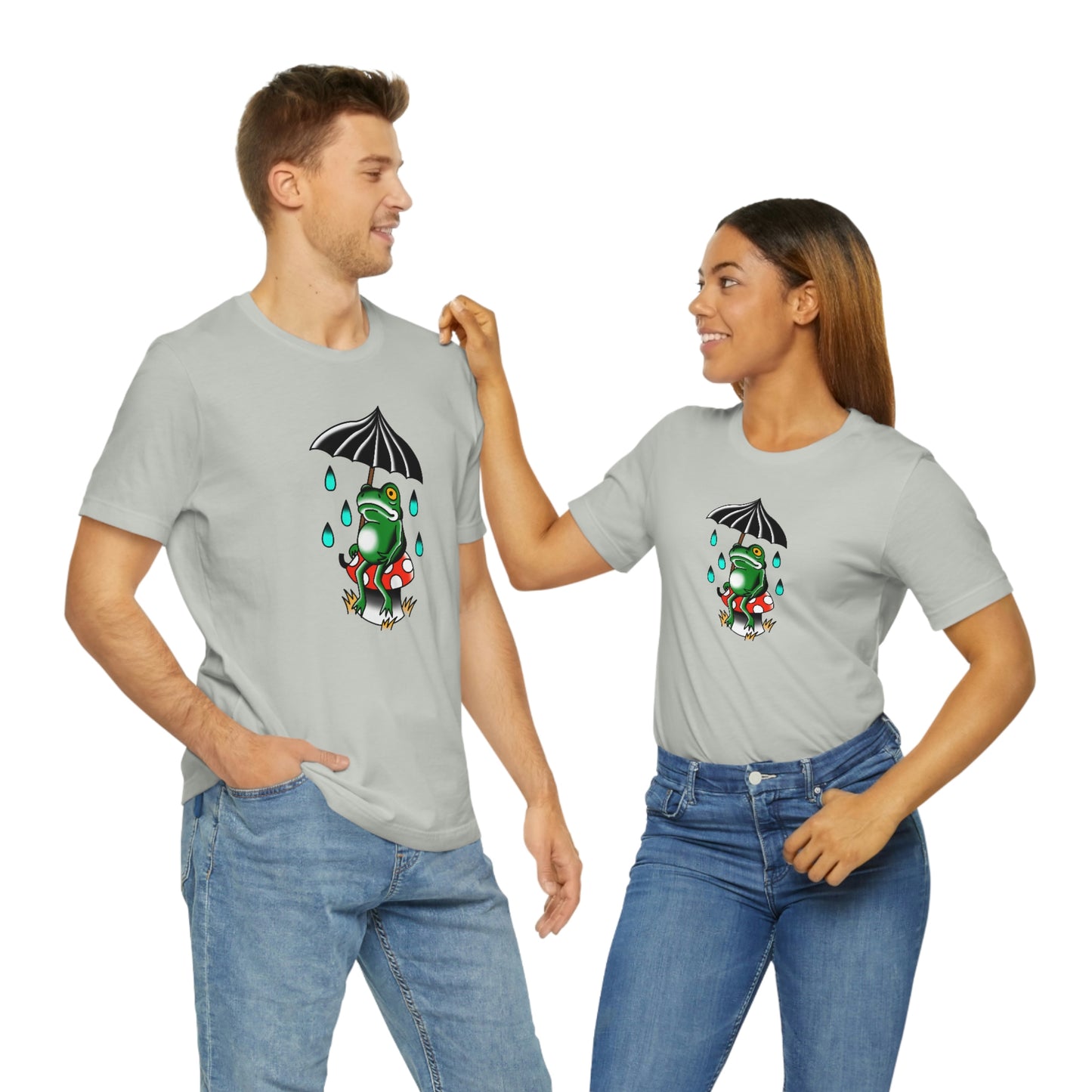 Rainy Day Frog Unisex Jersey Short Sleeve Tee