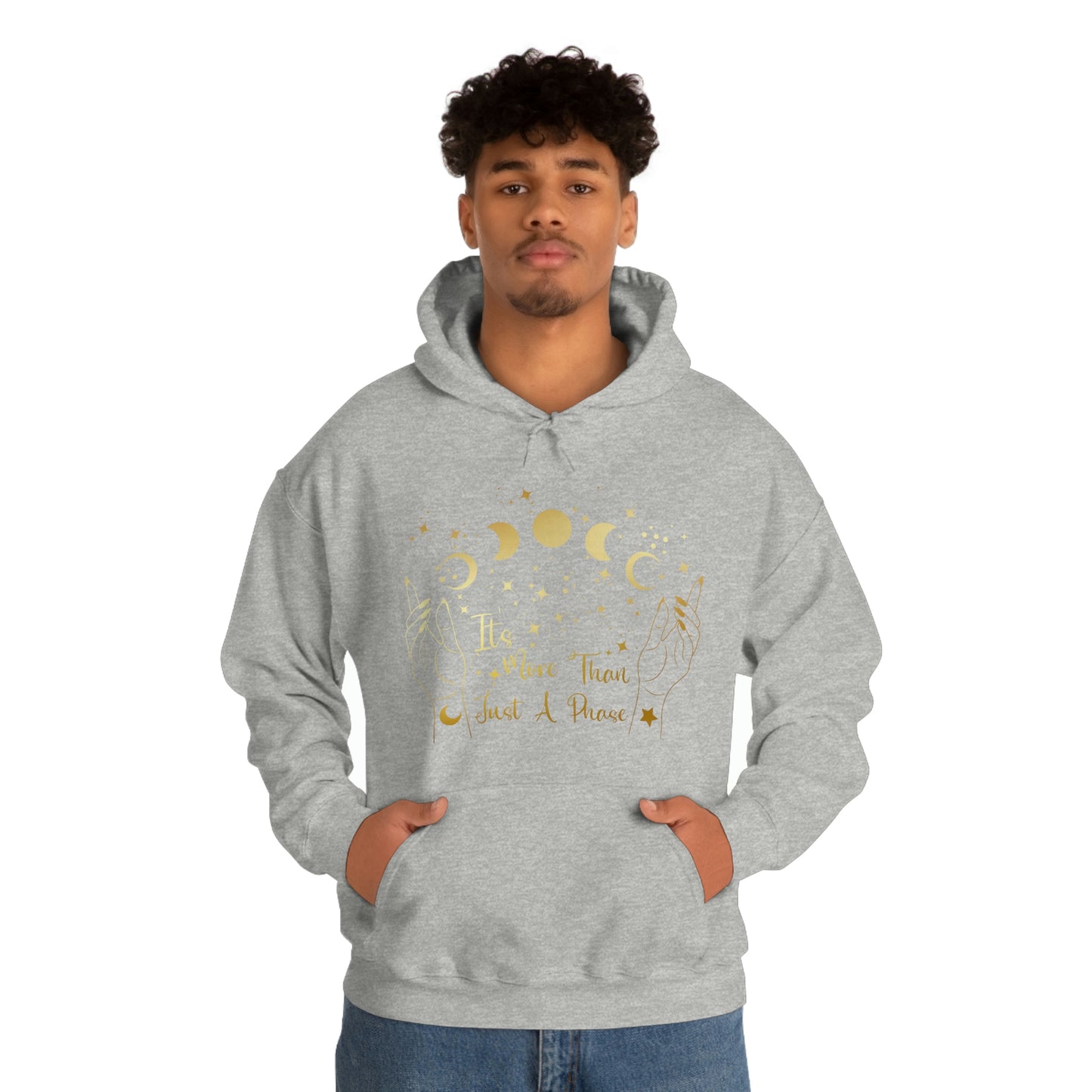 It's Not Just A Phase Gold Font Unisex Heavy Blend™ Hooded Sweatshirt