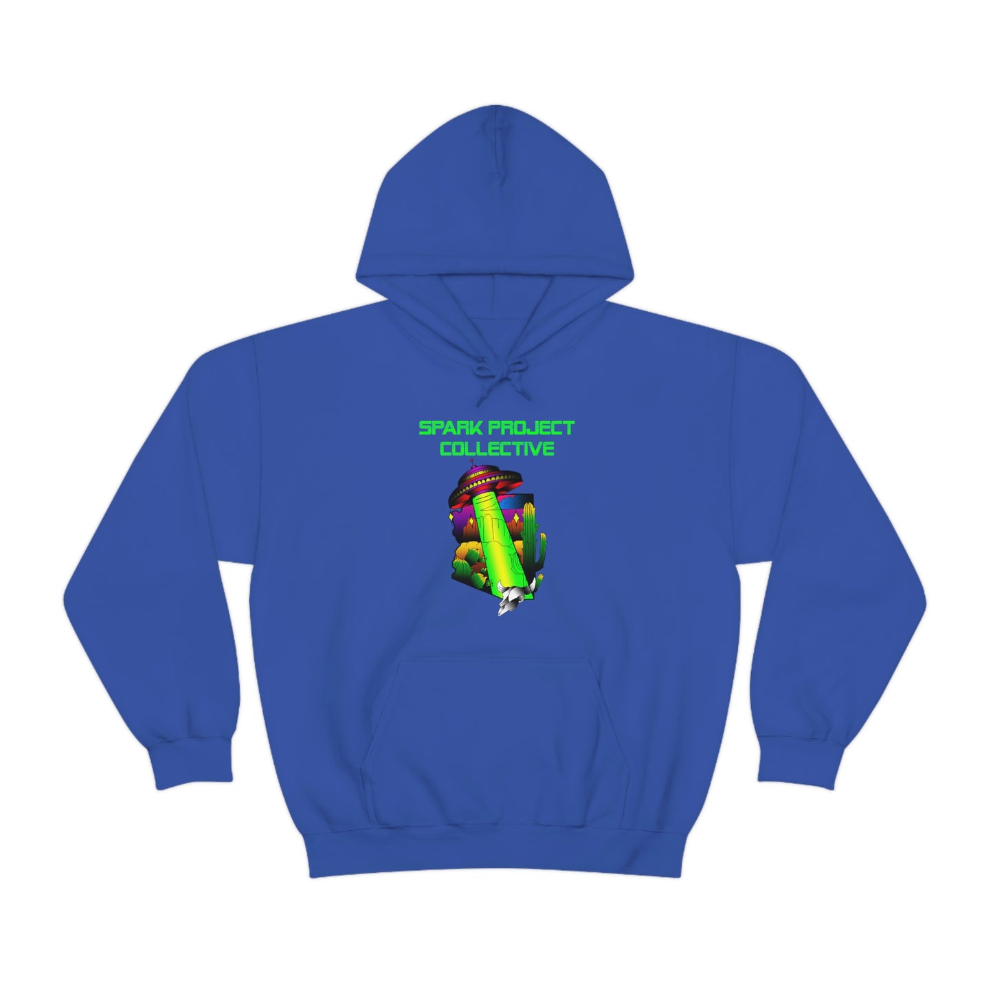 UFO Spark Green Font Unisex Heavy Blend™ Hooded Sweatshirt