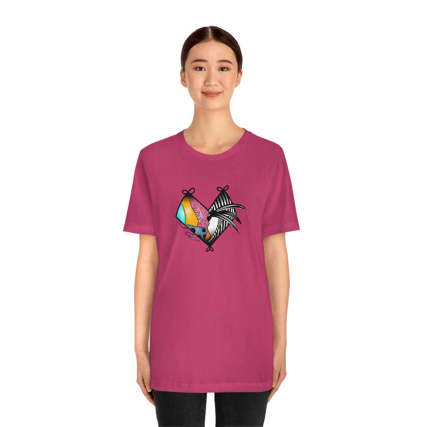 Jack and Sally Heart Unisex Jersey Short Sleeve Tee