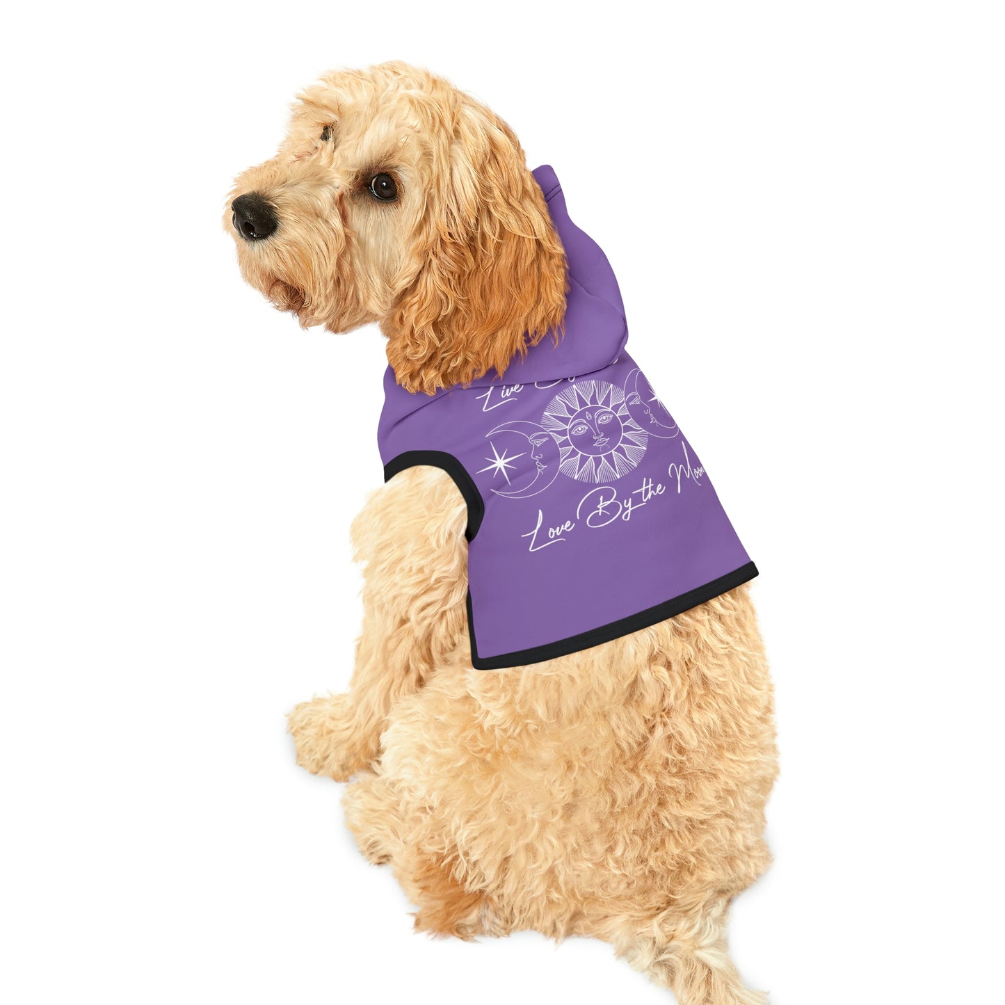 Sun and Moon Light Purple Dog Hoodie