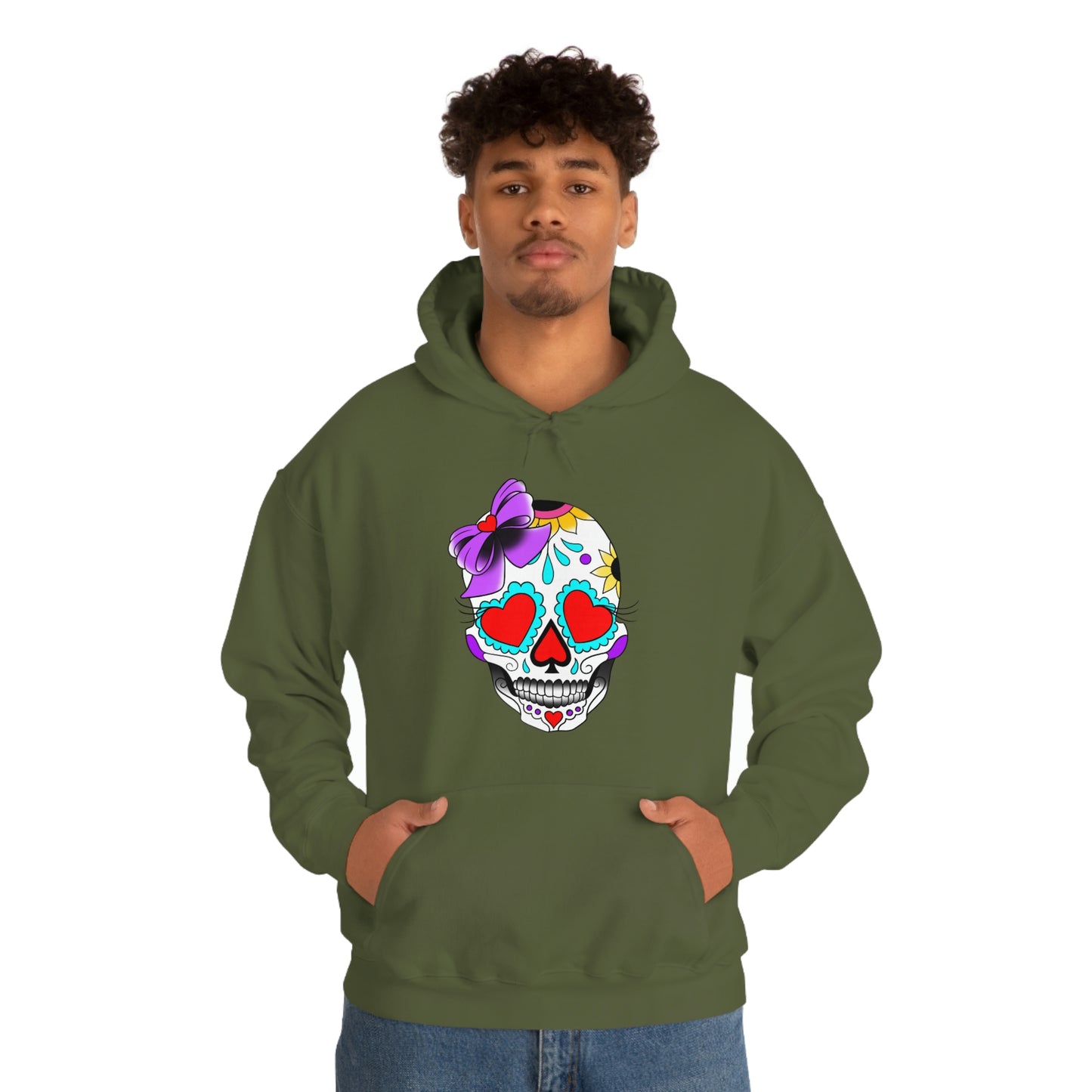 Lady Day of the Dead Unisex Heavy Blend™ Hooded Sweatshirt