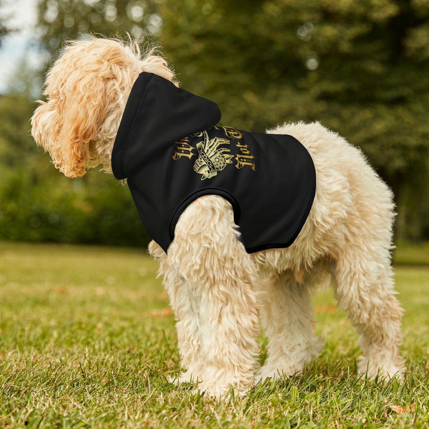 Without One There is Not the Other Black and Gold Dog Hoodie