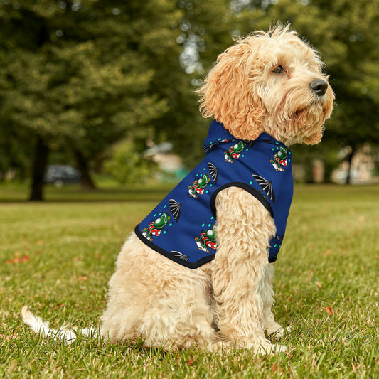 Rainy Day Frog Dk Blue Dog Hoodie