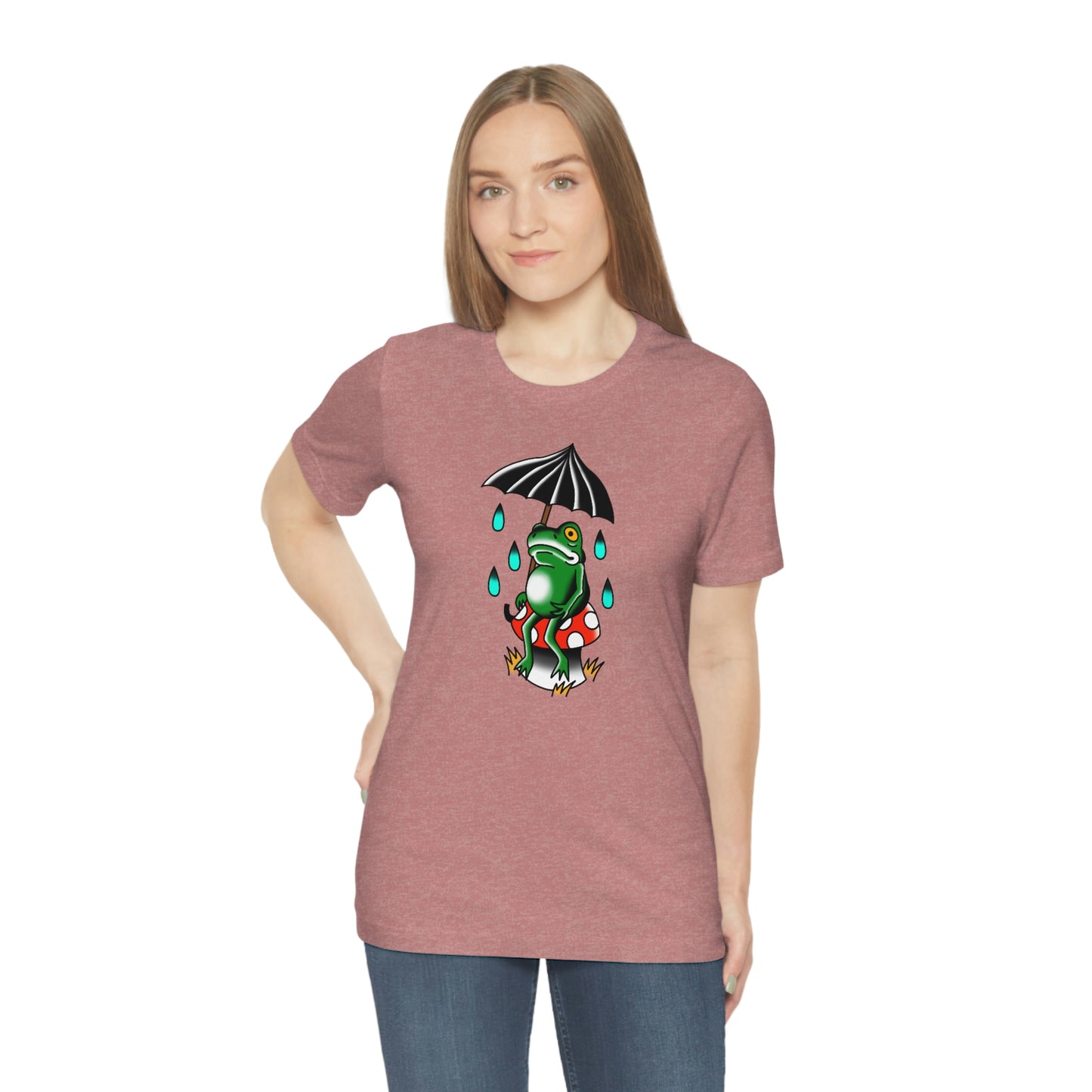 Rainy Day Frog Unisex Jersey Short Sleeve Tee