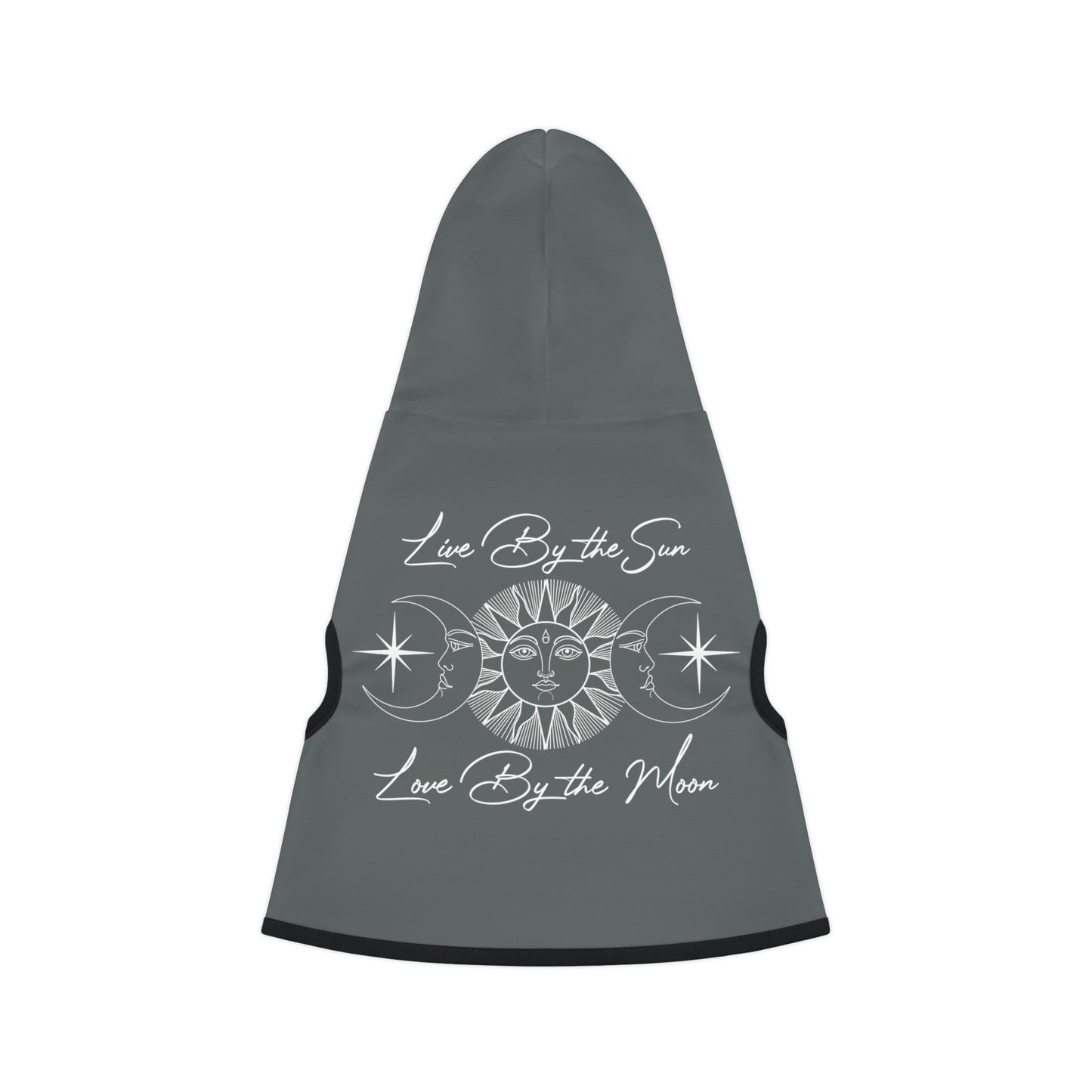 Live By the Sun Dk Grey Dog Hoodie