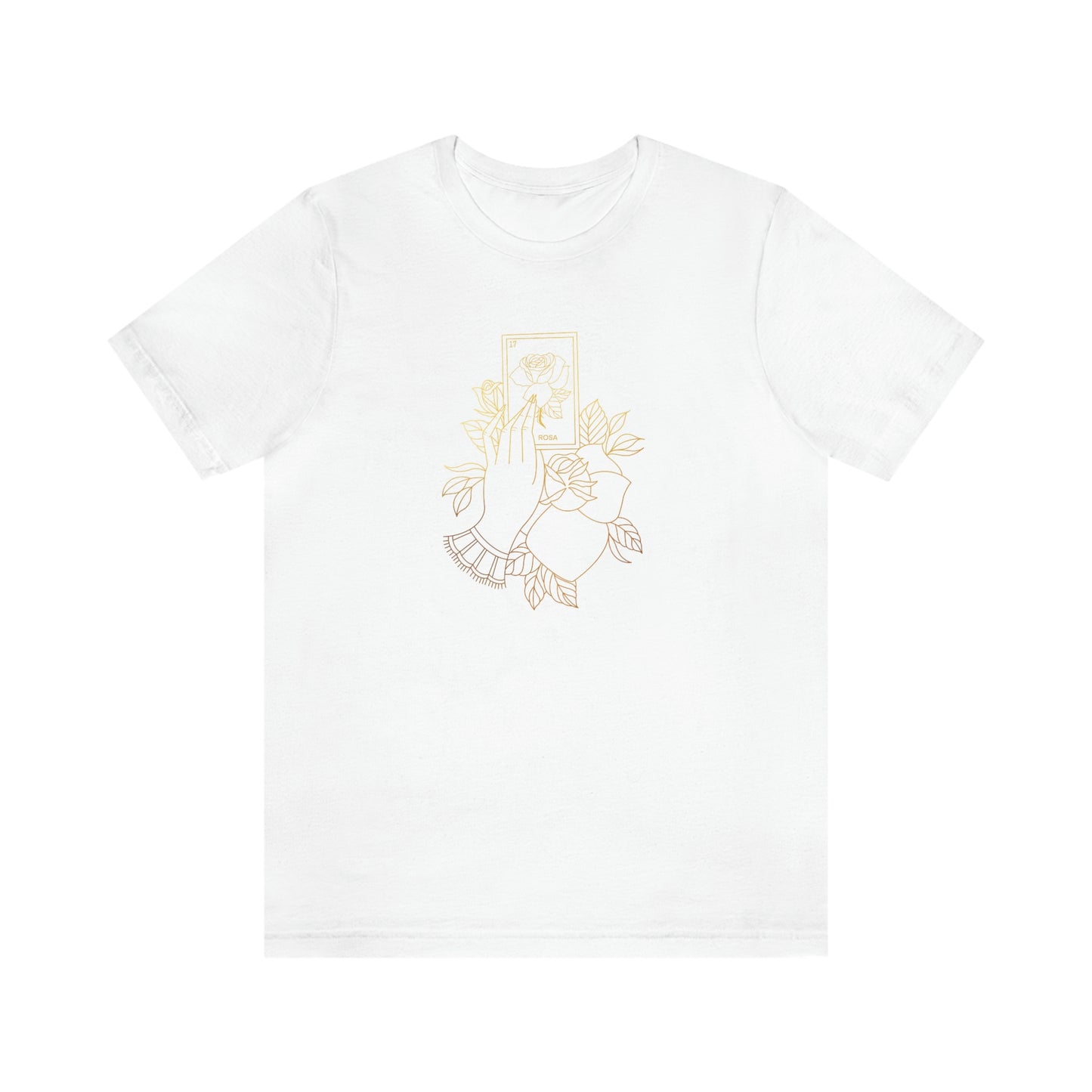 Rosa Card Gold Lines Unisex Jersey Short Sleeve Tee