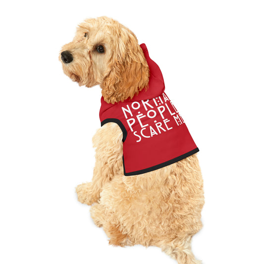 Normal People Scare Me Red Dog Hoodie