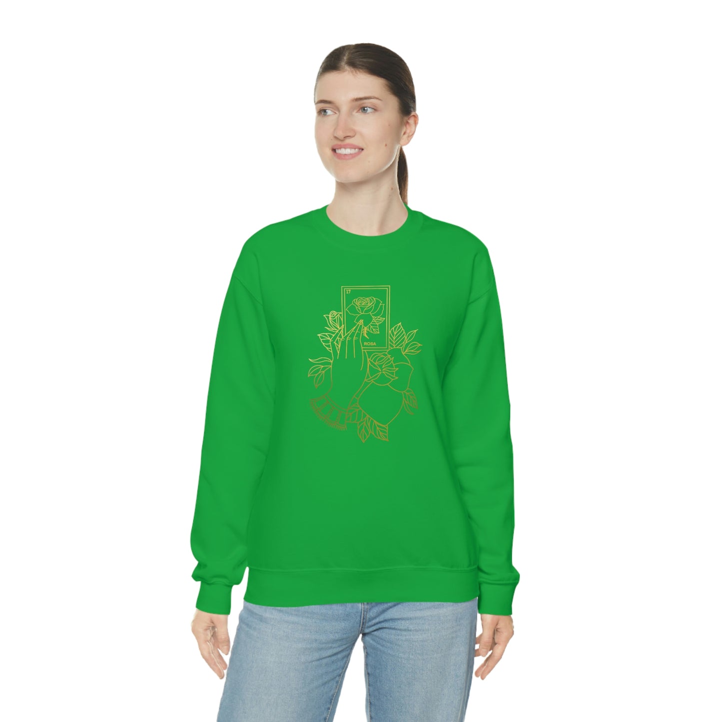 Rosa Card Gold Shading unisex heavy blend crewneck sweatshirt