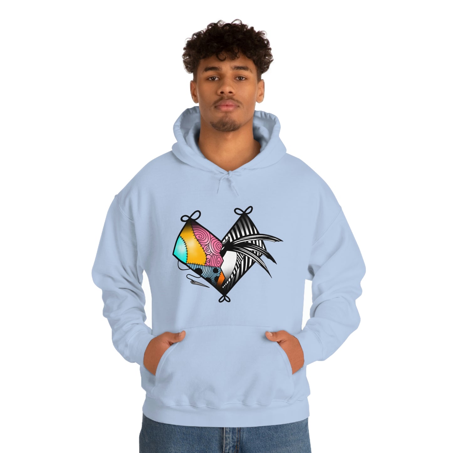 Jack and Sally Heart Unisex Heavy Blend™ Hooded Sweatshirt