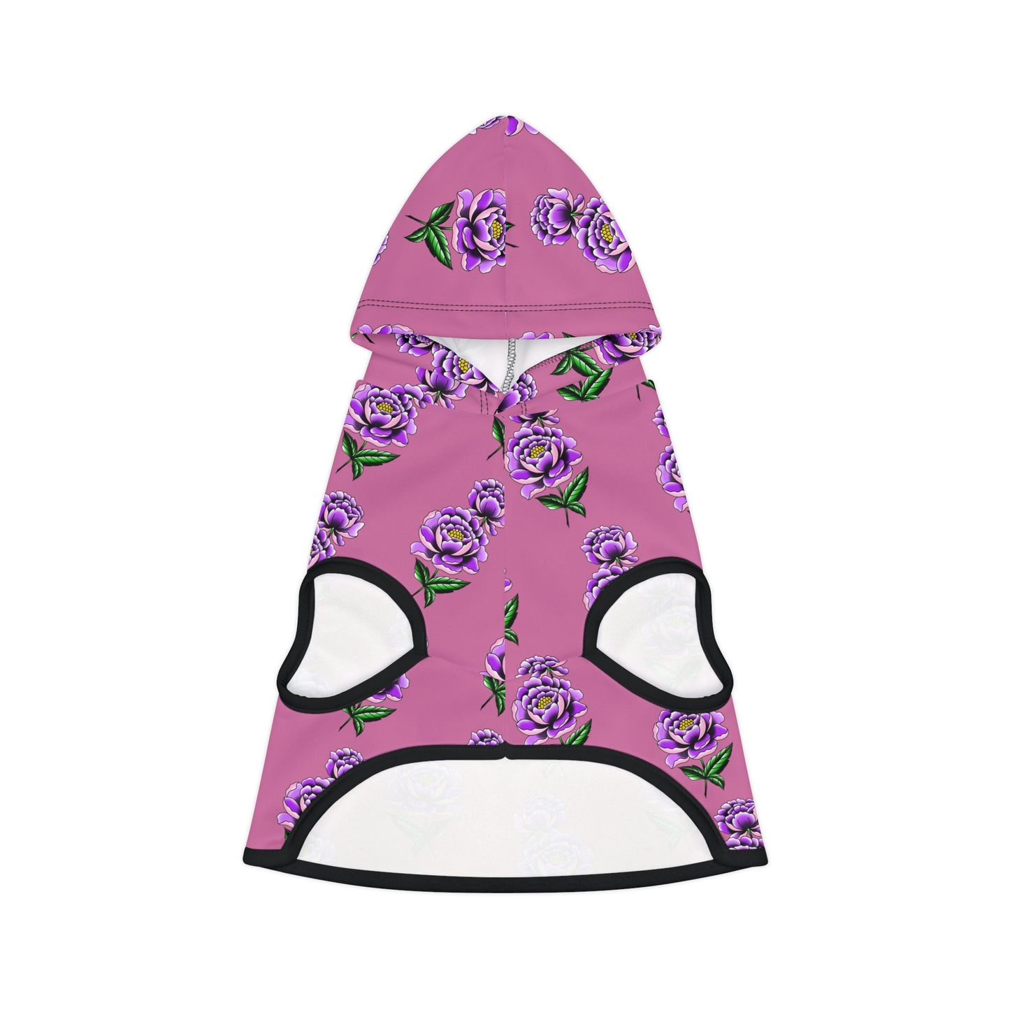 Flower Pattern Lt Pink Dog Hoodie