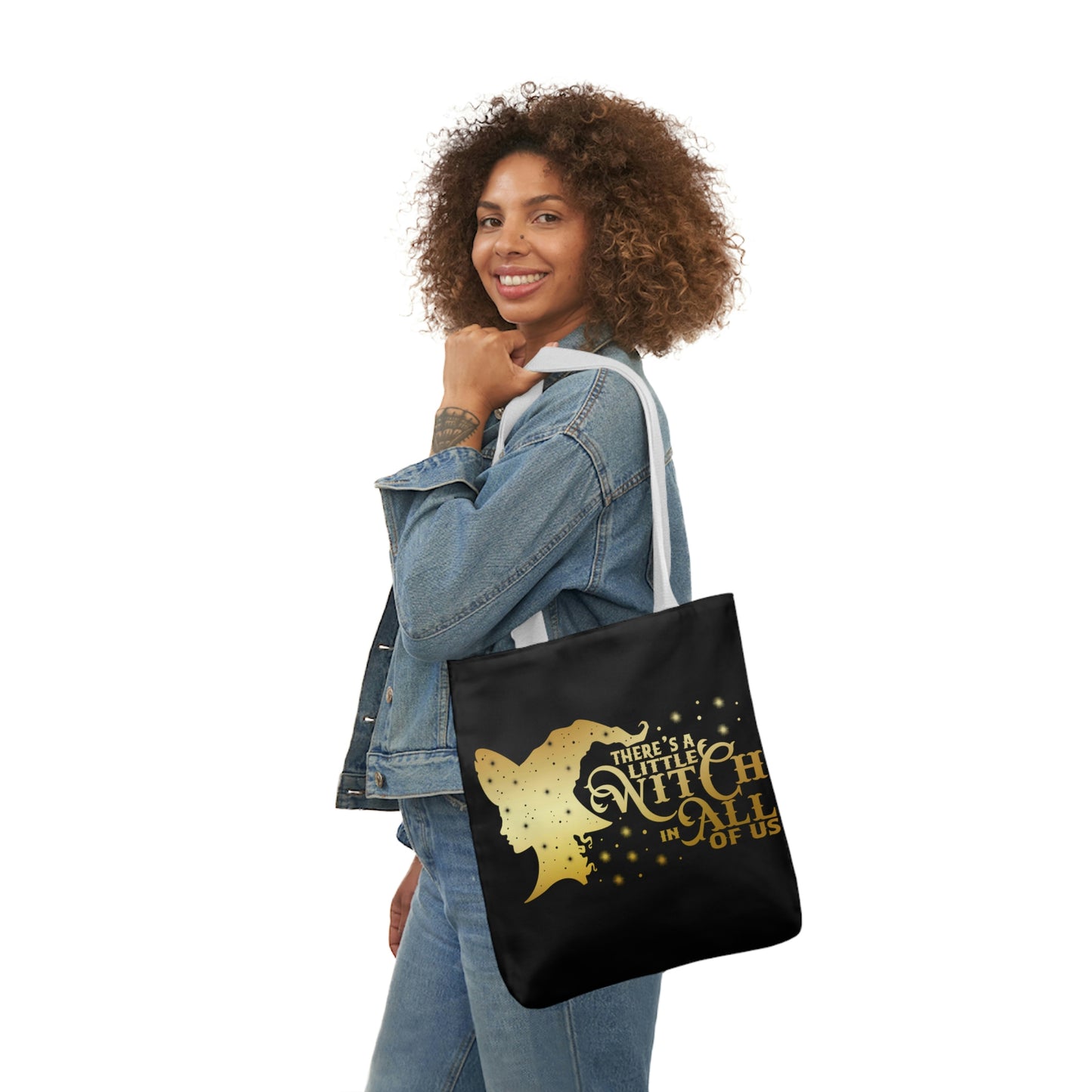 Witch in All of Us AOP Polyester Canvas Tote Bag