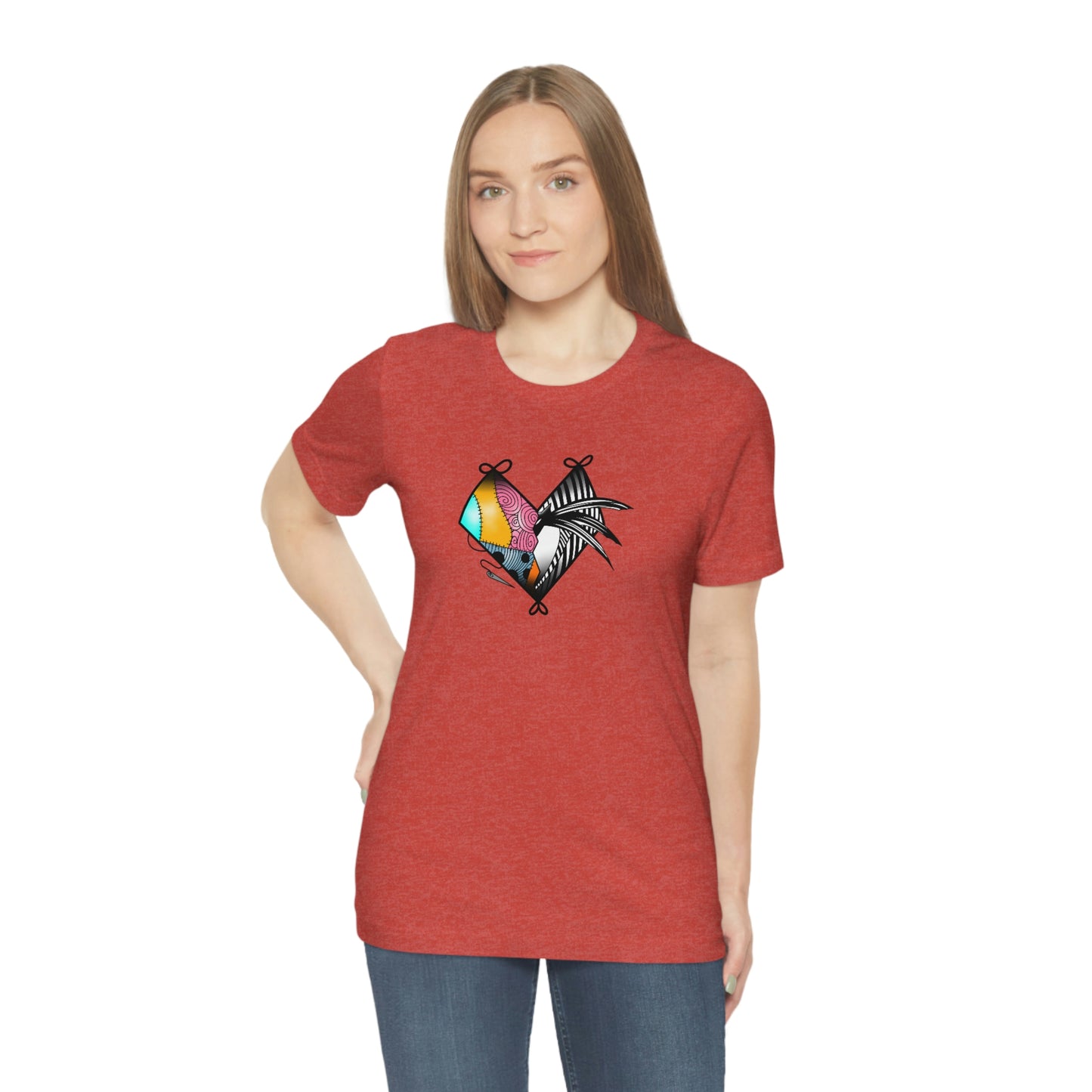 Jack and Sally Heart Unisex Jersey Short Sleeve Tee