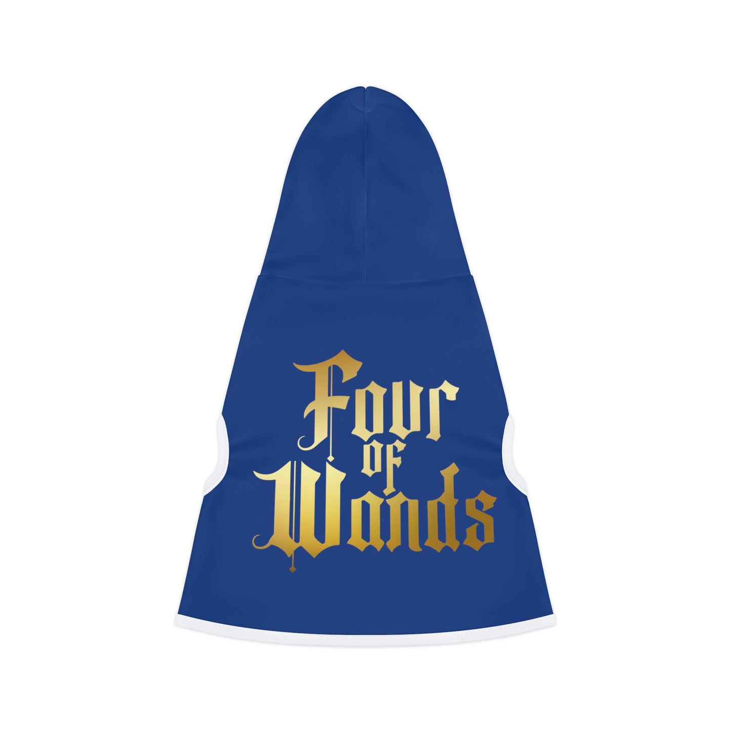 Four of Wands Dark Blue Dog Hoodie