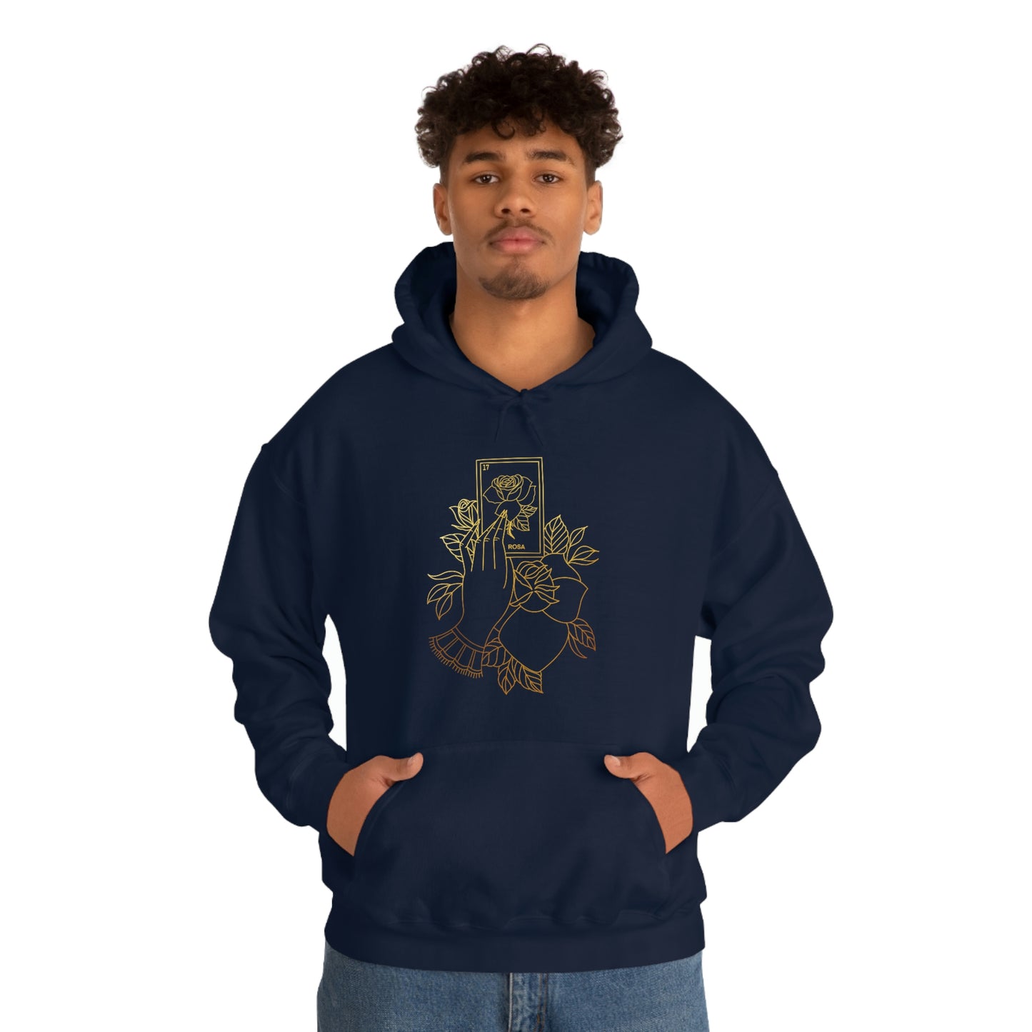 Rosa Card Gold Lines Unisex Heavy Blend™ Hooded Sweatshirt