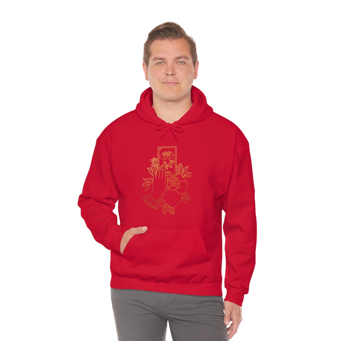 Rosa Card Gold Lines Unisex Heavy Blend™ Hooded Sweatshirt