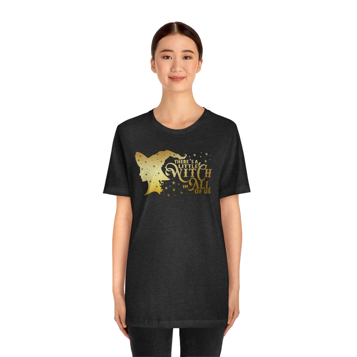 Witch In All of Us Gold Font Unisex Jersey Short Sleeve Tee