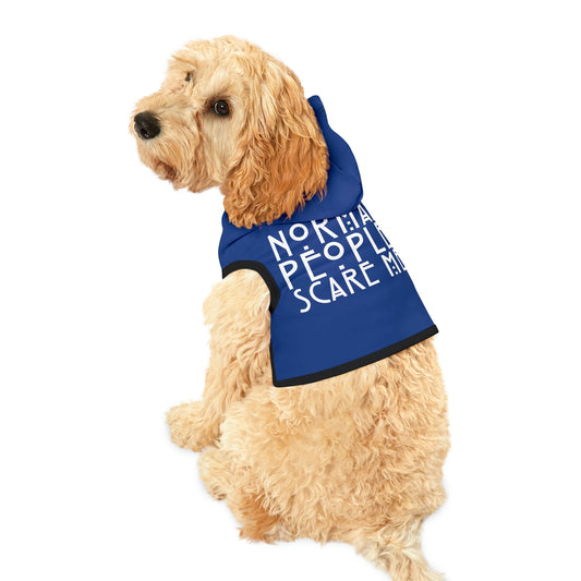 Normal People Scare Me Dark Blue Dog Hoodie