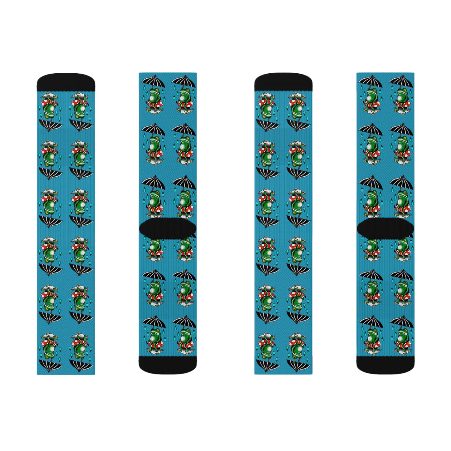 Rainy Day Frog Sublimation Socks