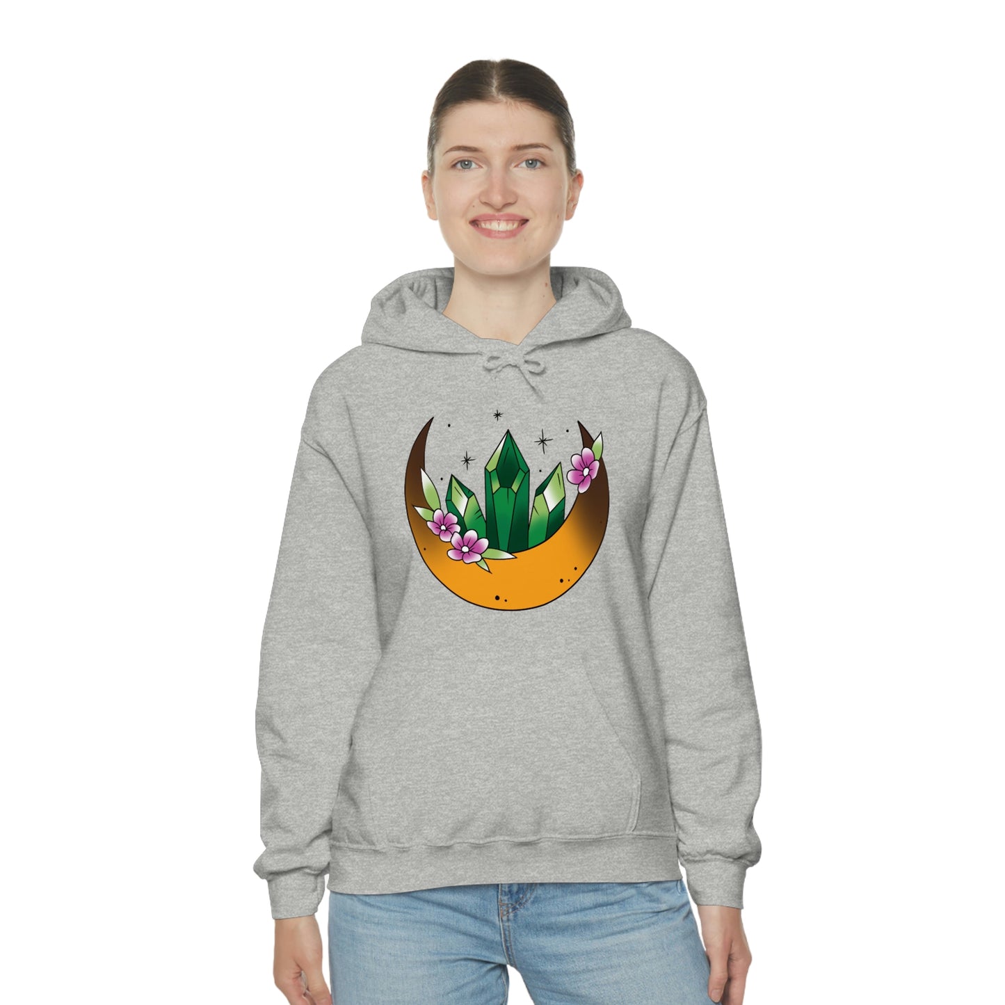 Green Crystal Unisex Heavy Blend™ Hooded Sweatshirt