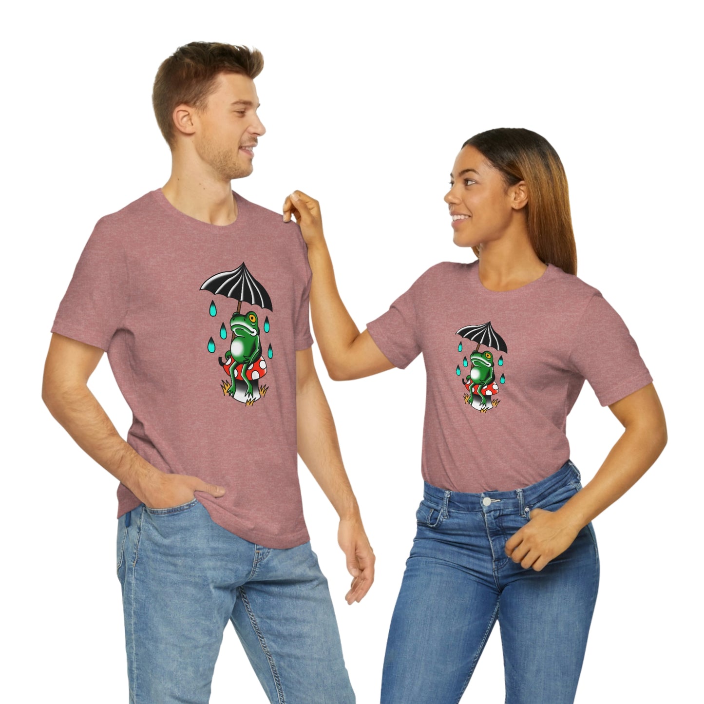 Rainy Day Frog Unisex Jersey Short Sleeve Tee