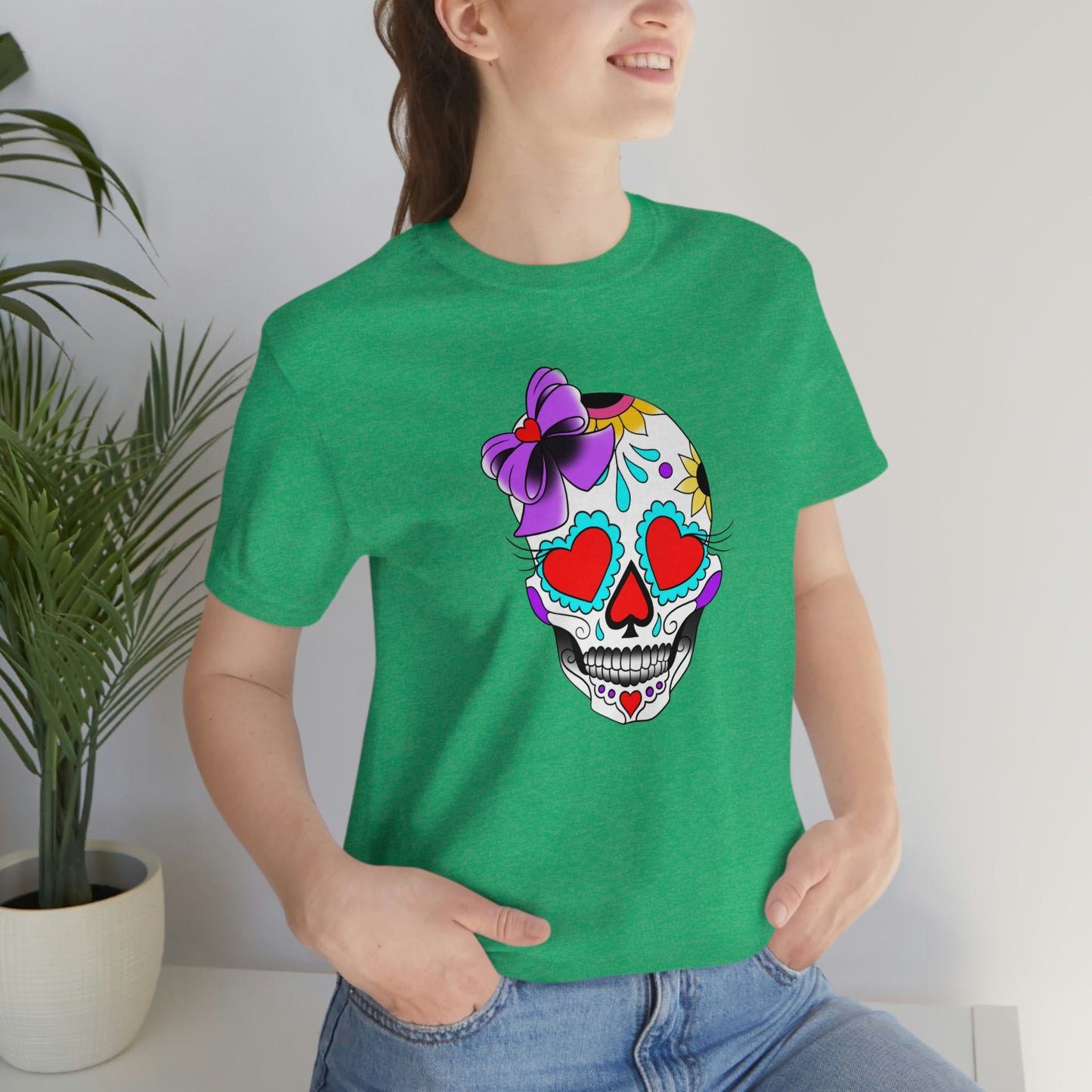 Lady Day of the Dead Unisex Jersey Short Sleeve Tee