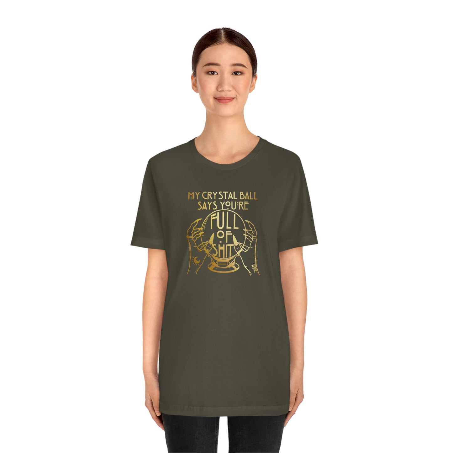 My Crystal Ball Gold Font Unisex Jersey Short Sleeve Tee