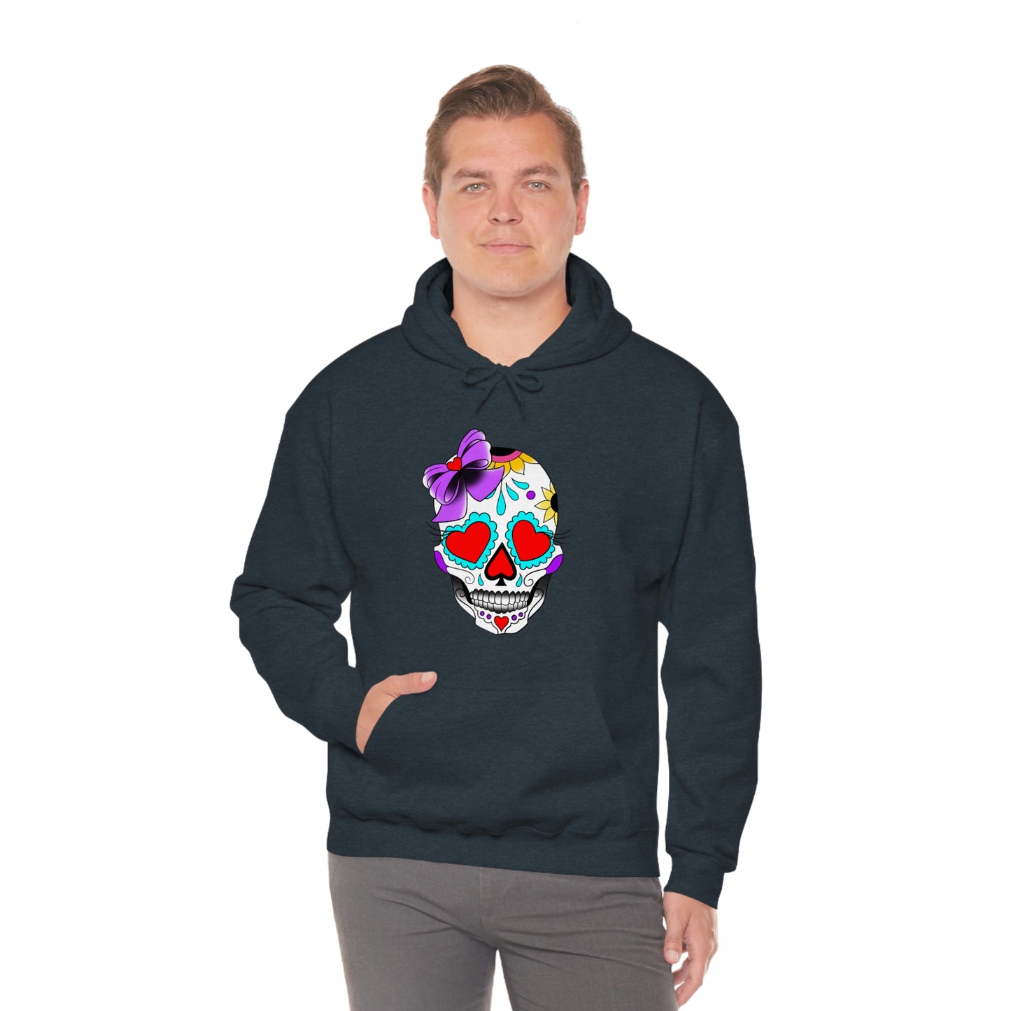 Lady Day of the Dead Unisex Heavy Blend™ Hooded Sweatshirt