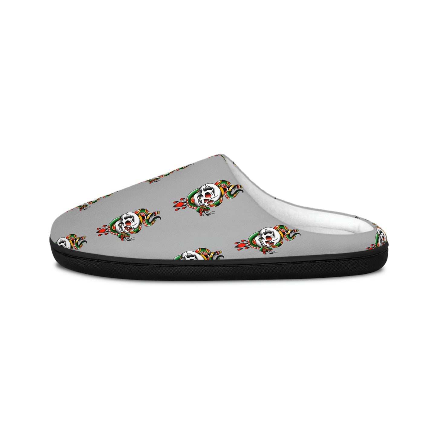 Snake and Dagger Grey Women's Indoor Slippers