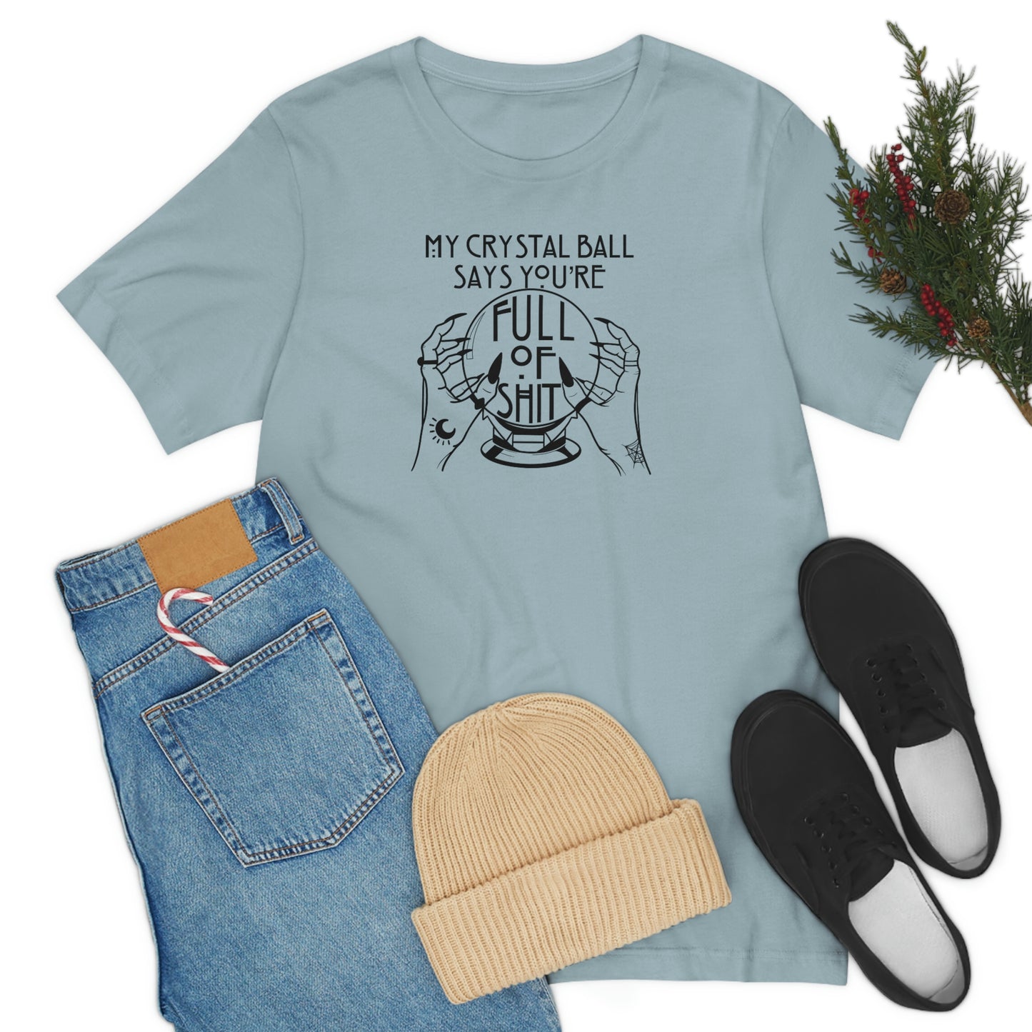 My Crystal Ball Black Font Unisex Jersey Short Sleeve Tee