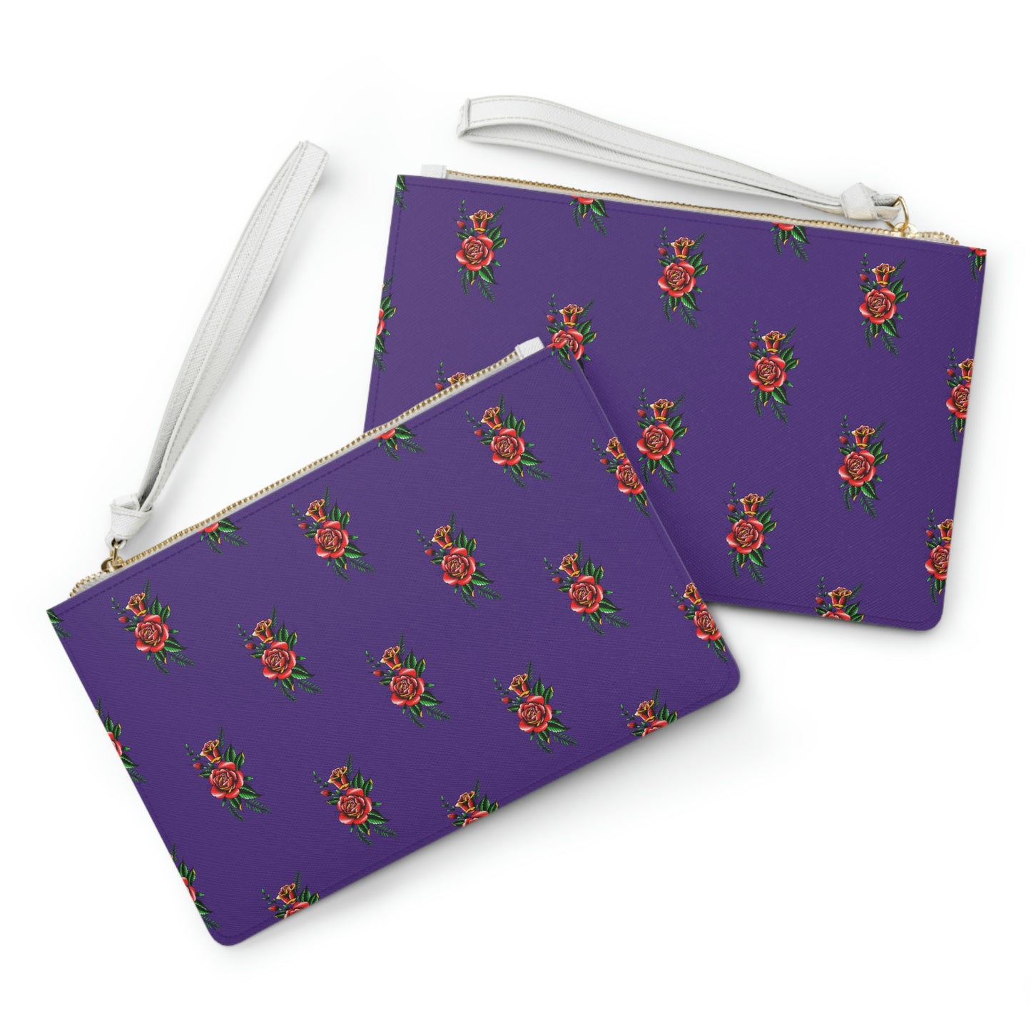 Rose, Purple Clutch Bag