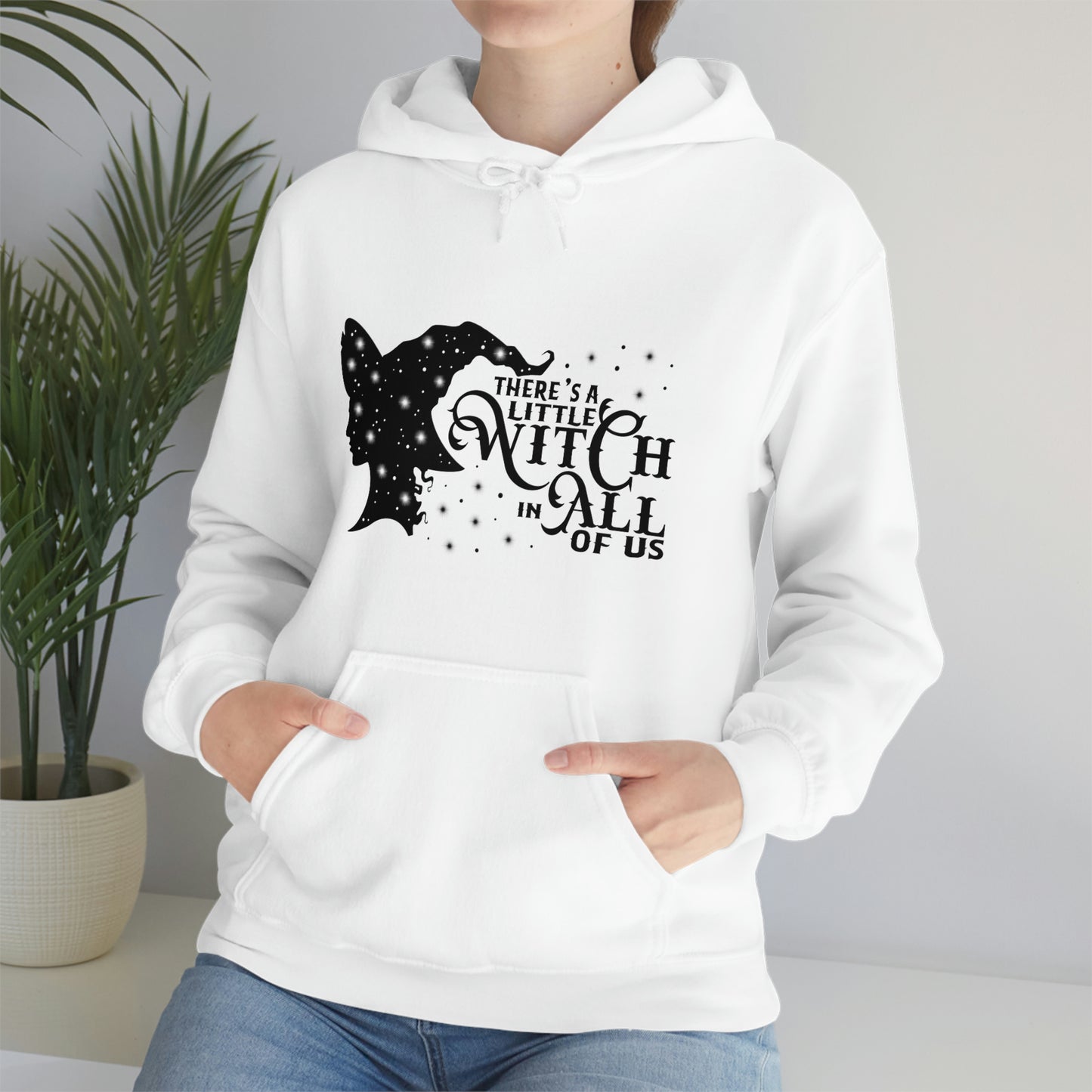 Witch In All Of Us Black Font Unisex Heavy Blend™ Hooded Sweatshirt