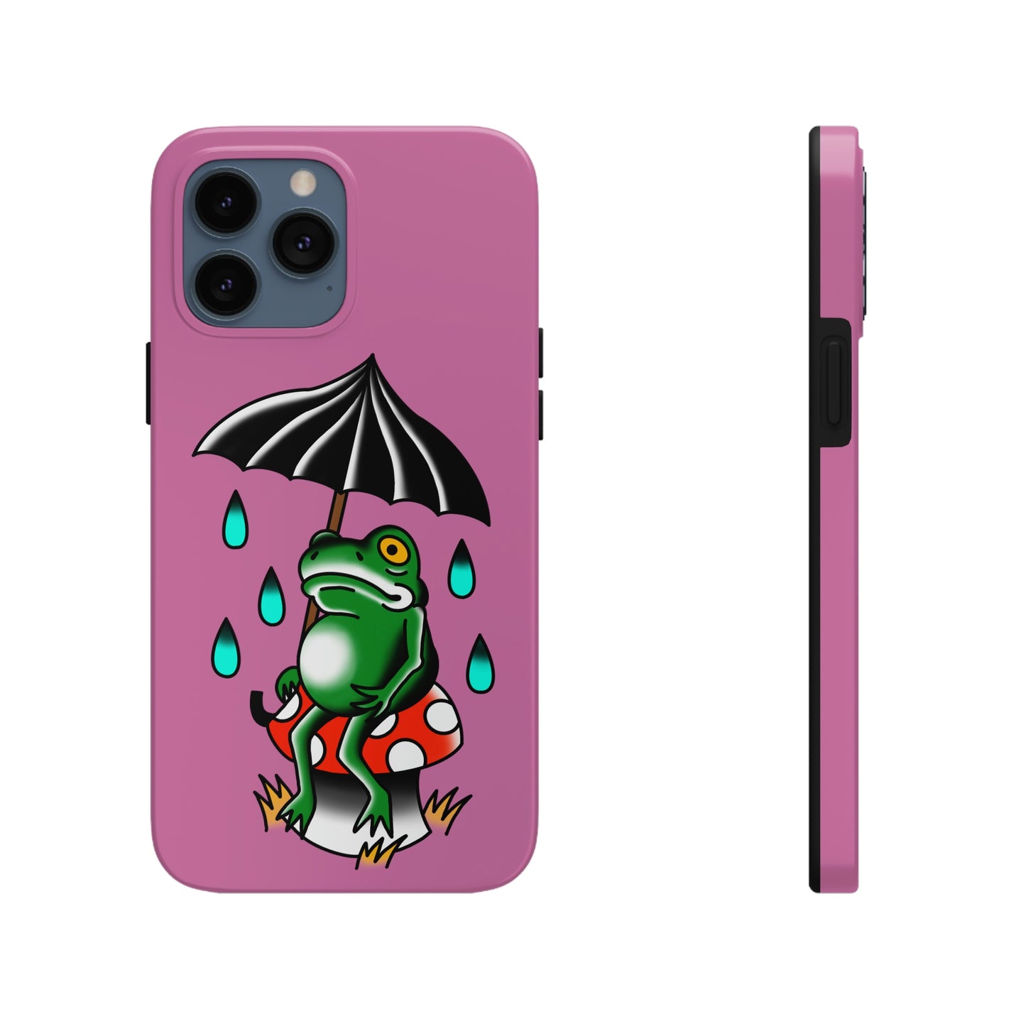 Rainy Day Frog Pink Tough Phone Cases, Case-Mate