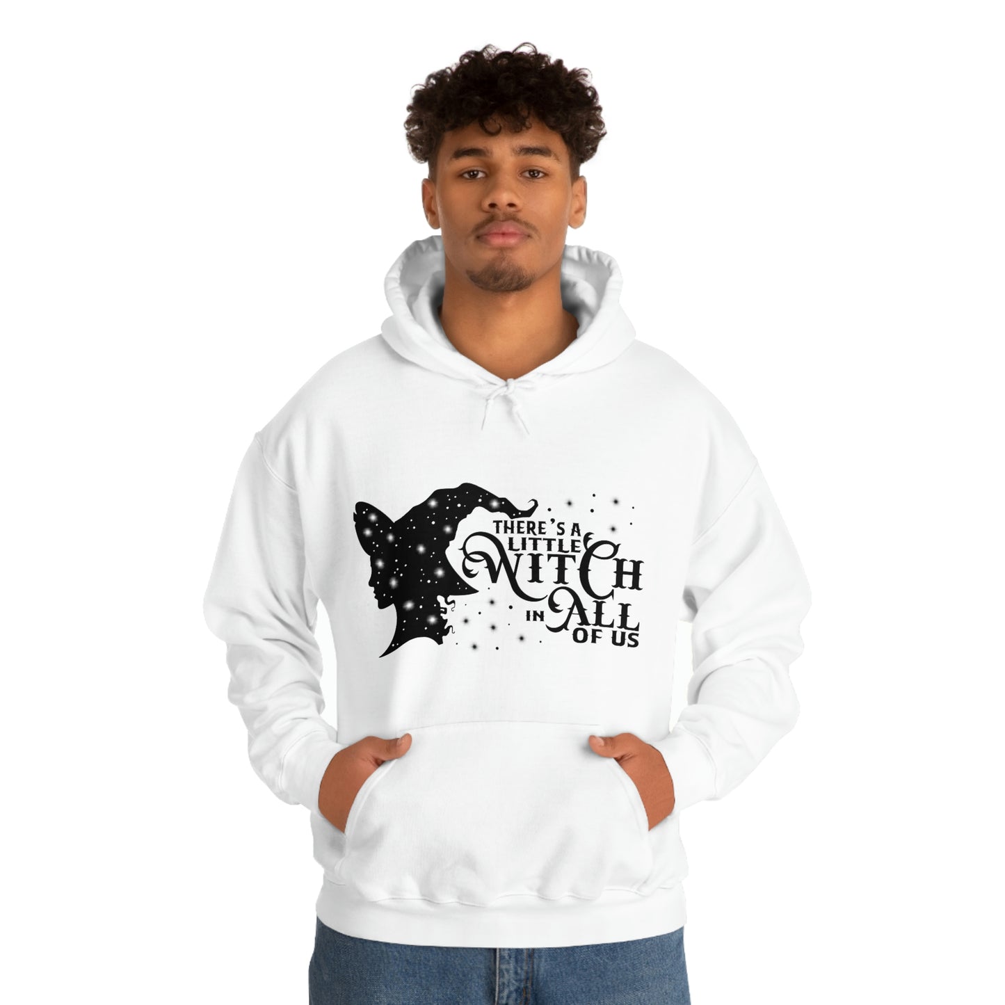 Witch In All Of Us Black Font Unisex Heavy Blend™ Hooded Sweatshirt