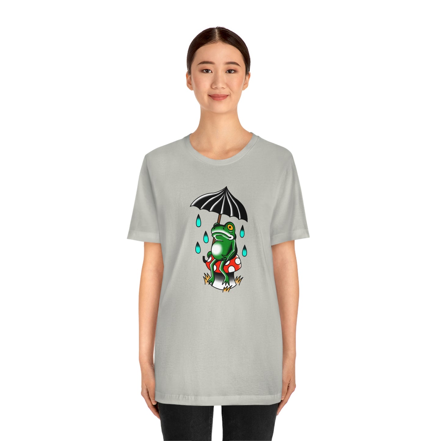 Rainy Day Frog Unisex Jersey Short Sleeve Tee