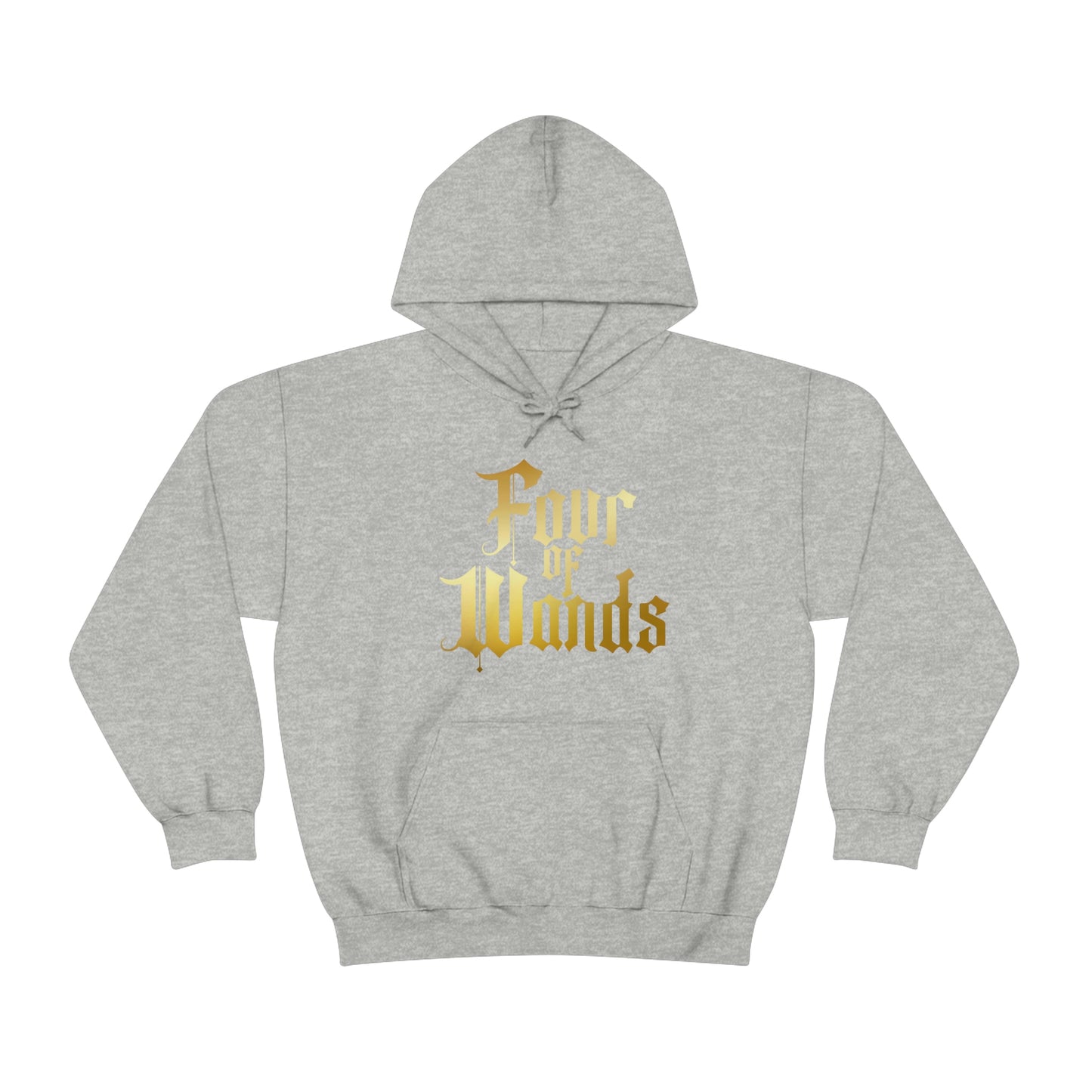 Four of Wands Gold Logo Unisex Heavy Blend™ Hooded Sweatshirt