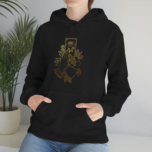 Rosa Card Gold Lines Unisex Heavy Blend™ Hooded Sweatshirt