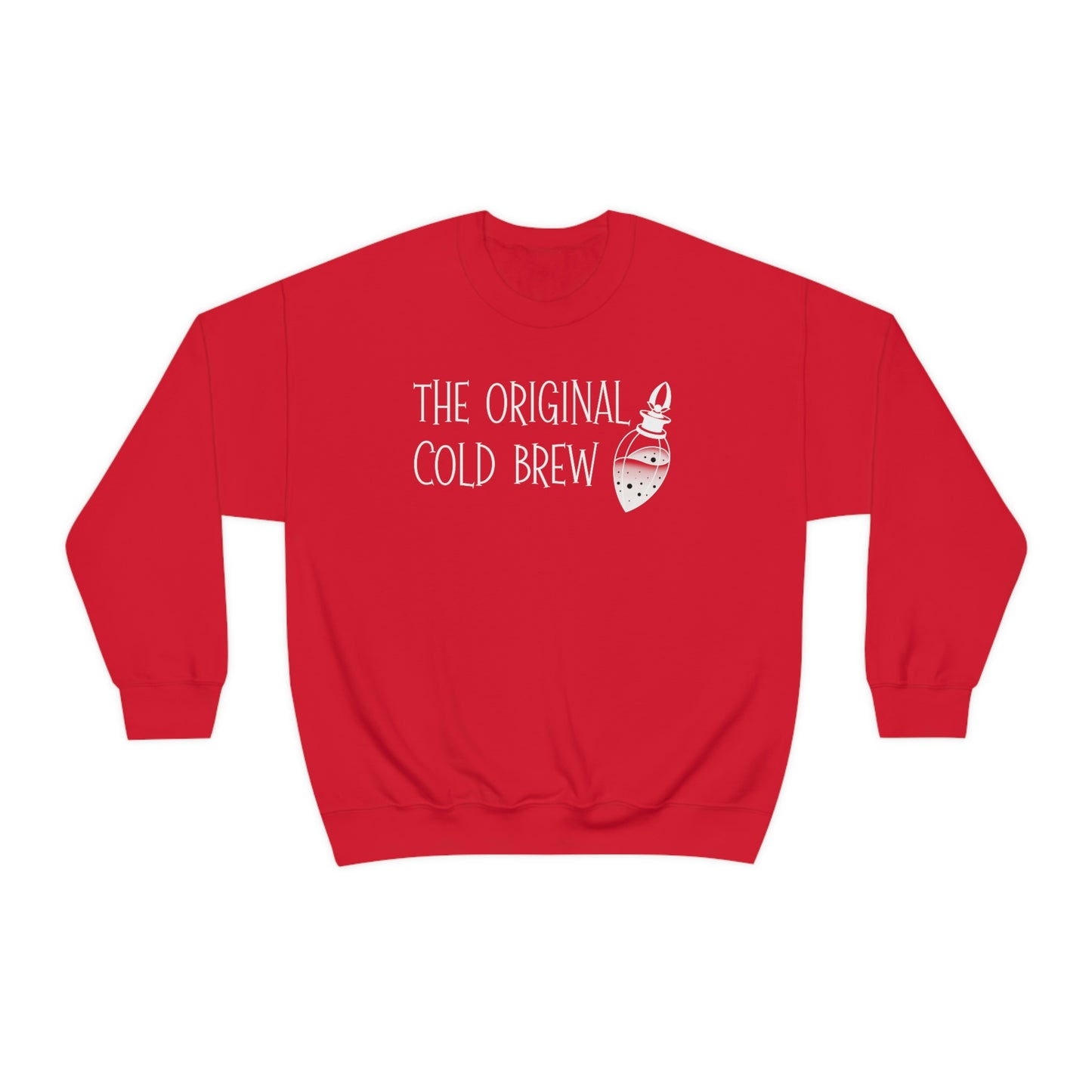 The Original Cold Brew White Font unisex heavy blend crewneck sweatshirt