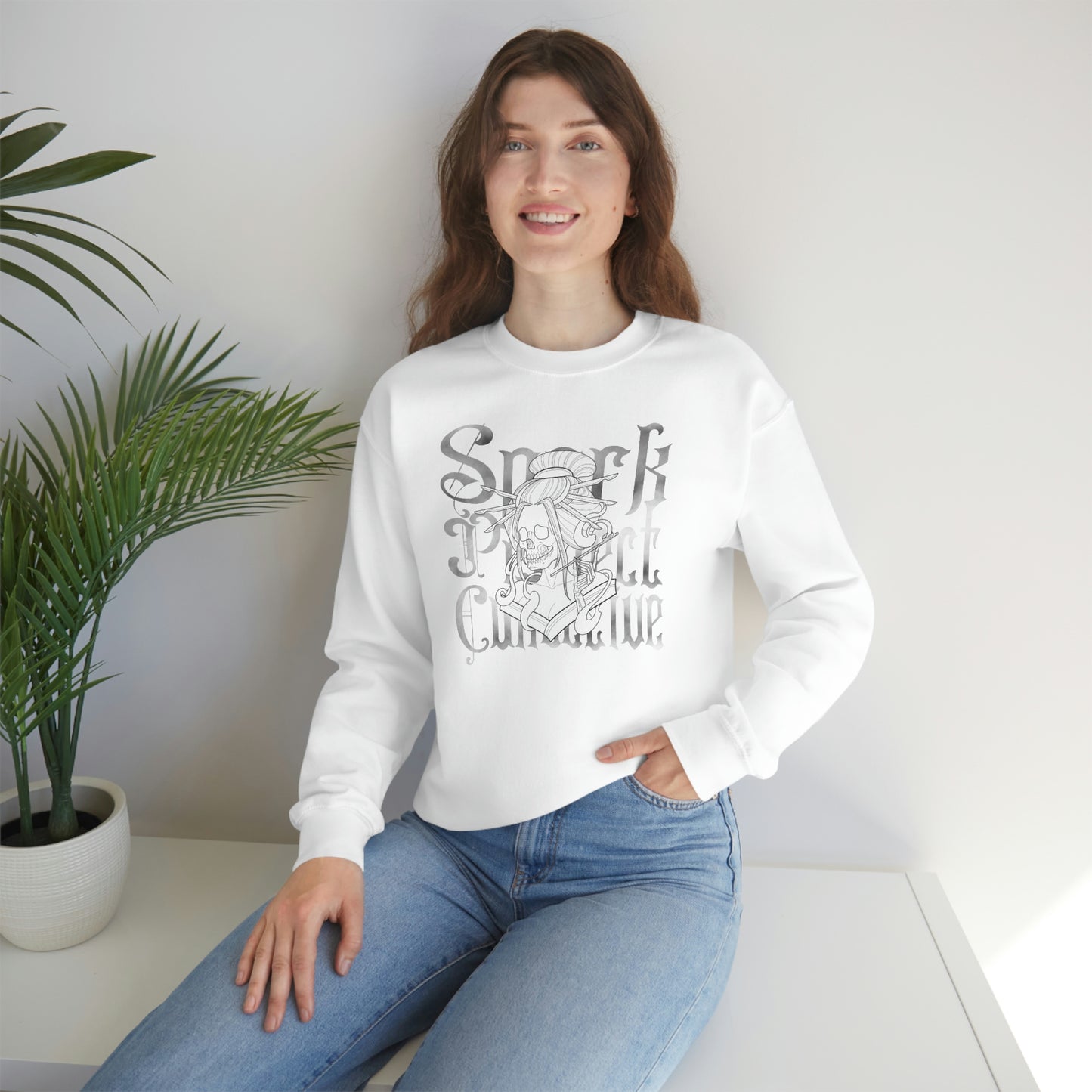 Japanese Spark Black Font unisex heavy blend crewneck sweatshirt