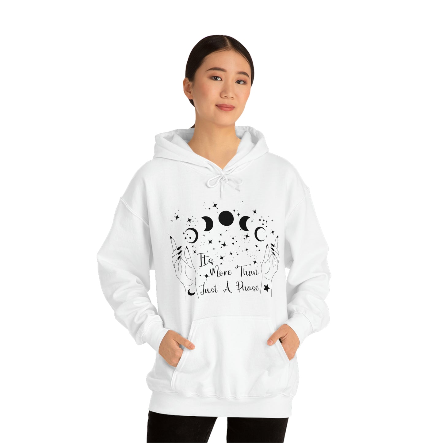 It's Not Just A Phase Black Font Unisex Heavy Blend™ Hooded Sweatshirt