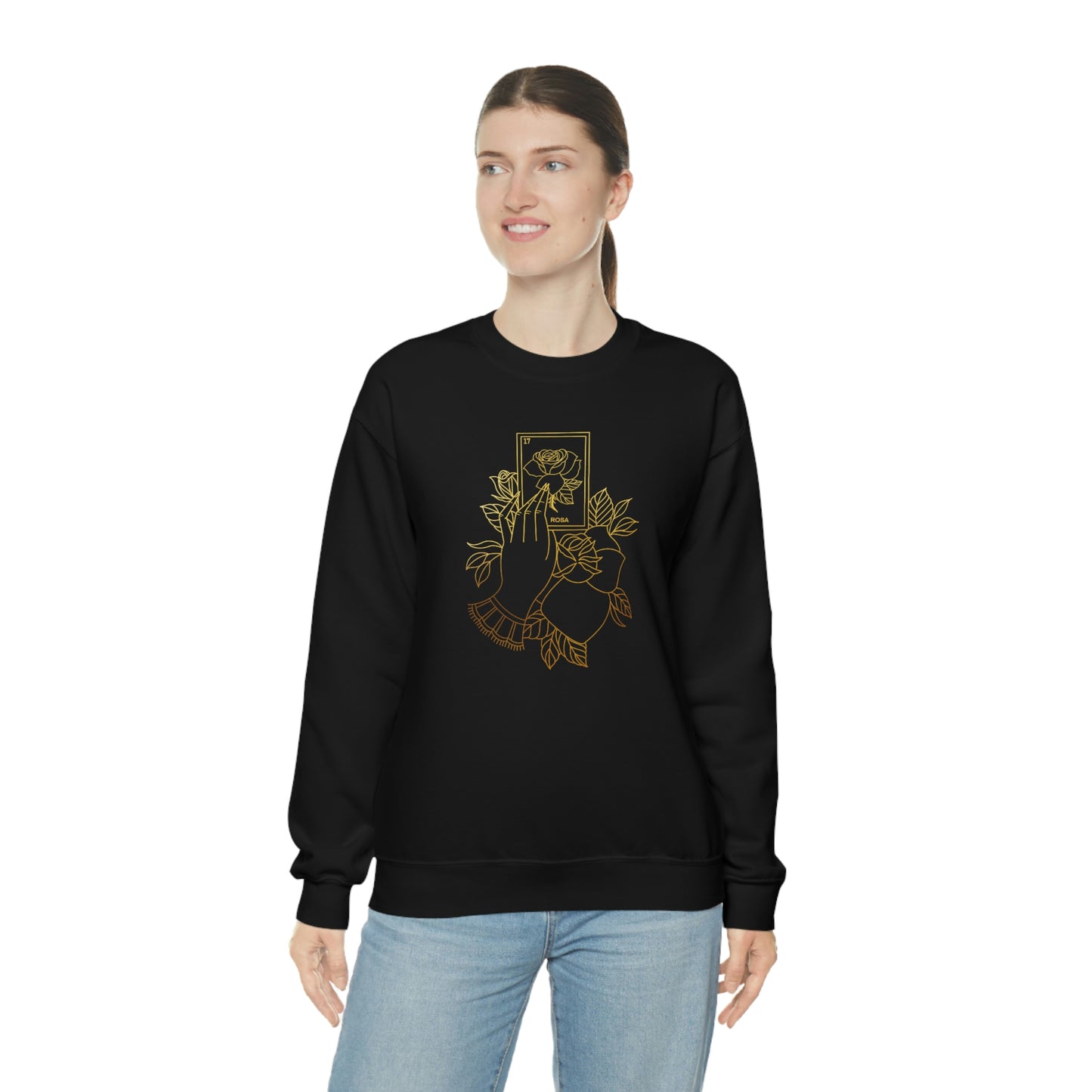 Rosa Card Gold Shading unisex heavy blend crewneck sweatshirt