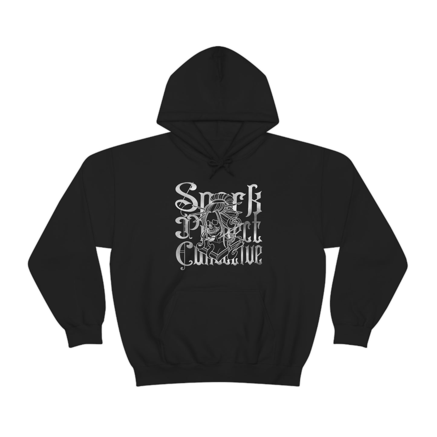 Japanese Spark White Font Unisex Heavy Blend™ Hooded Sweatshirt